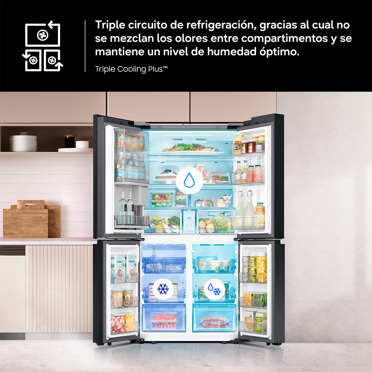 Frigorífico americano Samsung con dispensandor - RF65DG960ESREF Acero-7