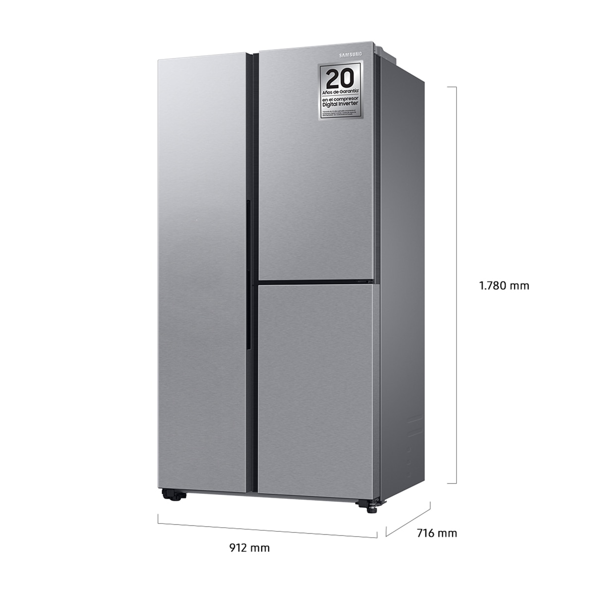 Frigorífico americano Samsung Tecnología SpaceMax, de 3 puertas - RH69DG895ESLEF Inox-2