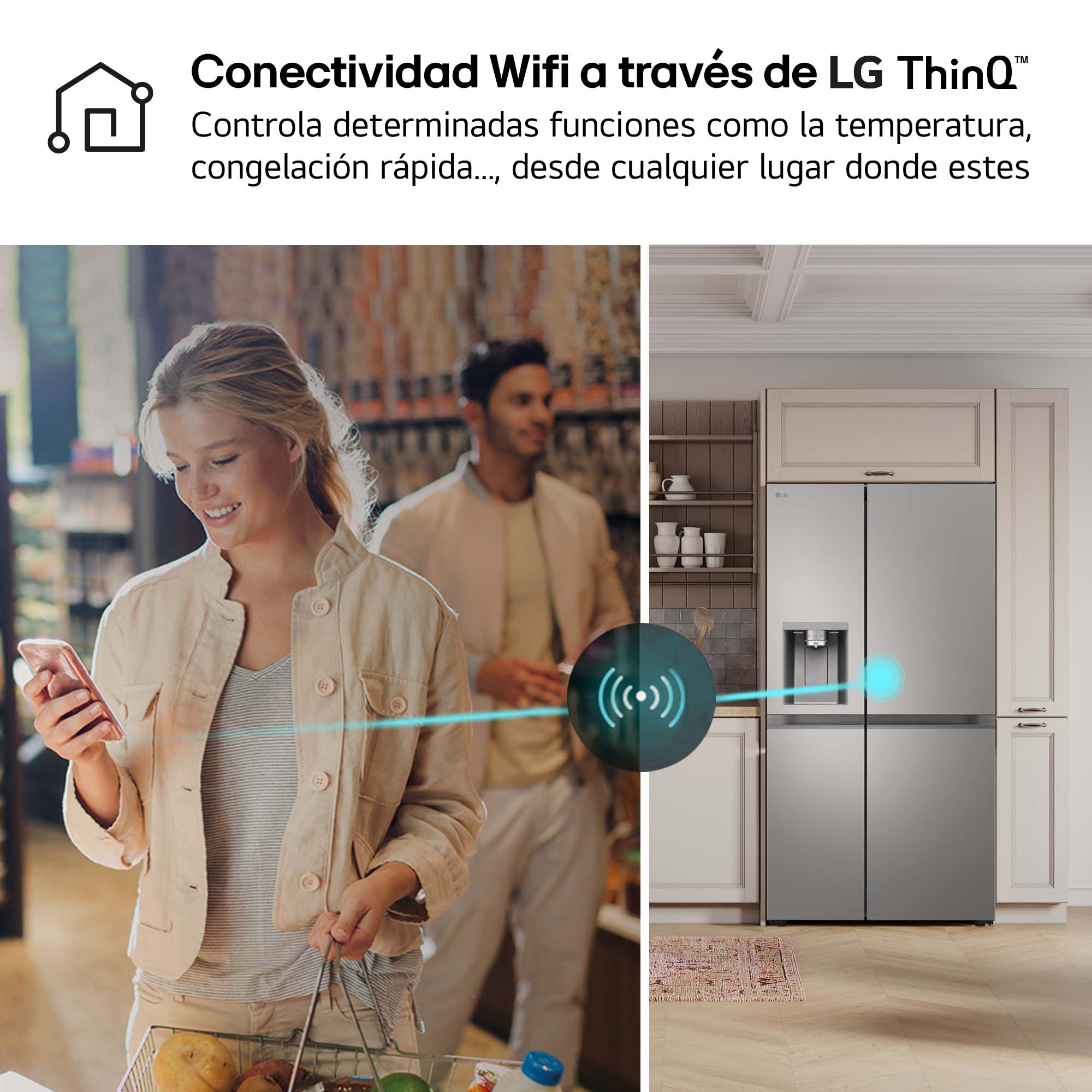 Frigorífico americano LG Smart Inverter Compressor, 179 cm, 628 l, con dispensador, Inox - GSLE81PYBC Acero-16