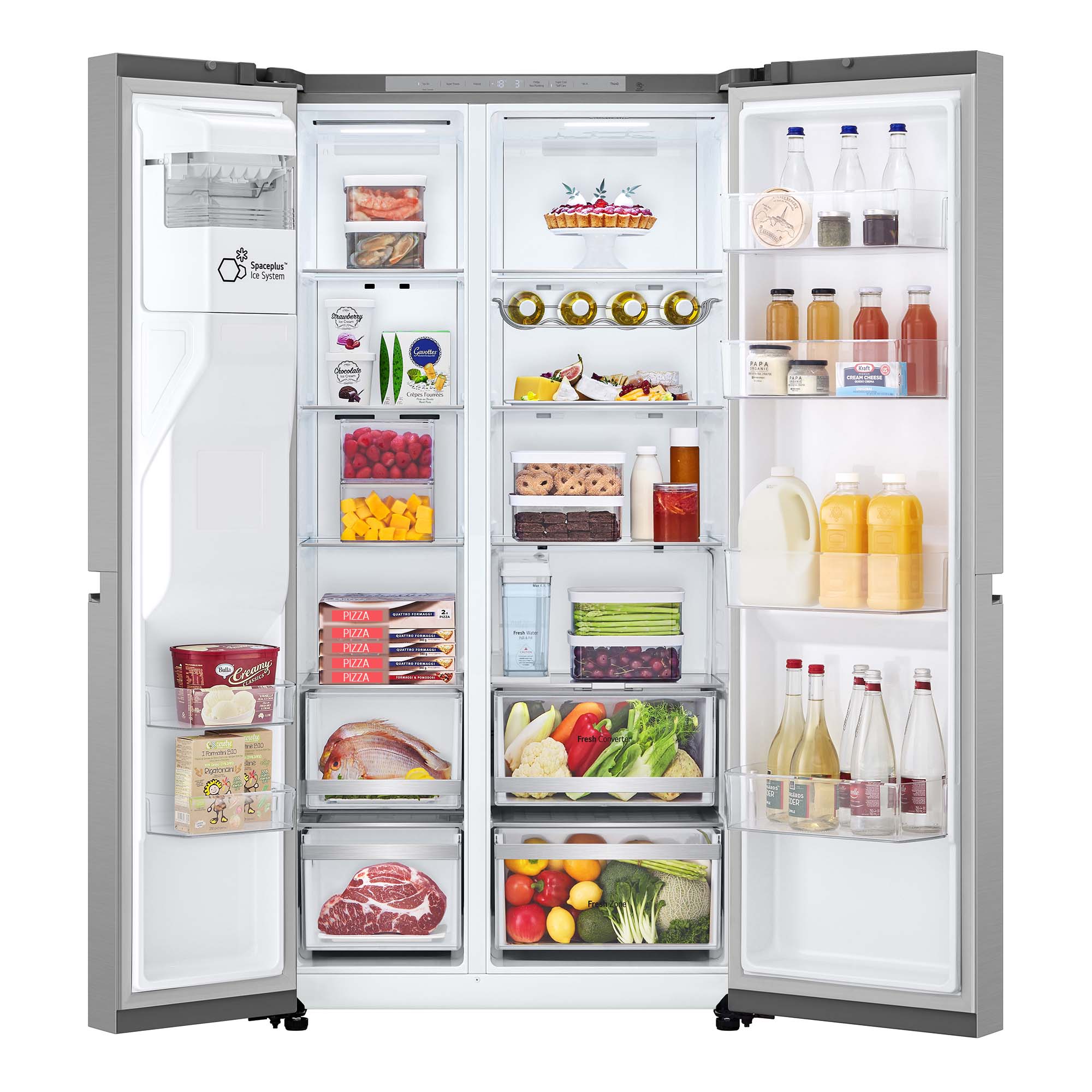 Frigorífico americano LG Smart Inverter Compressor, 179 cm, 628 l, con dispensador, Inox - GSLE81PYBC Acero-17