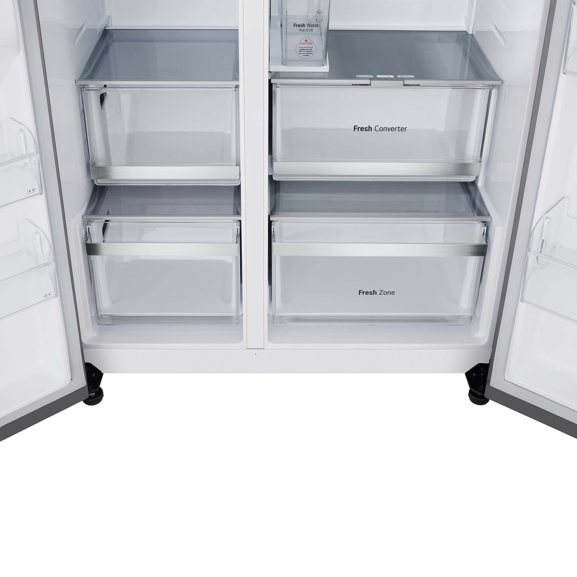 Frigorífico americano LG Smart Inverter Compressor, 179 cm, 628 l, con dispensador, Inox - GSLE81PYBC Acero-20