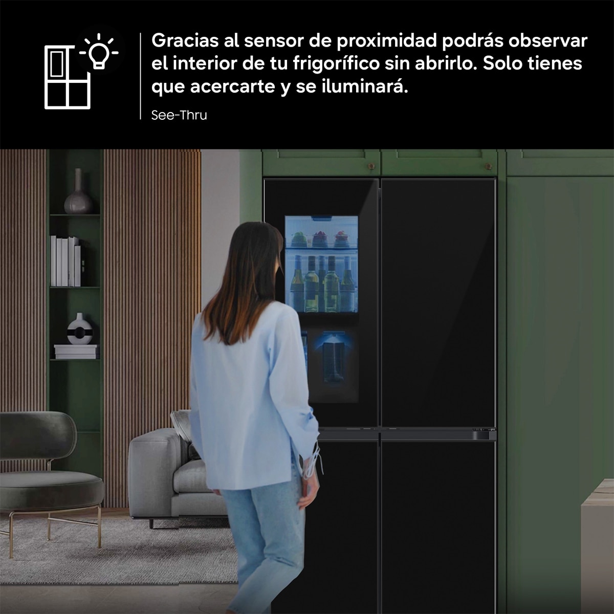 Frigorifico americano Samsung Con dispensador - RF65DB970E22EF Negro-6