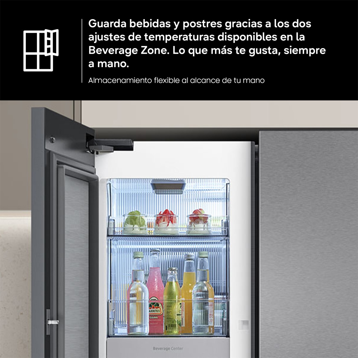 Frigorifico americano Samsung Con dispensador - RF65DB970E22EF Negro-8