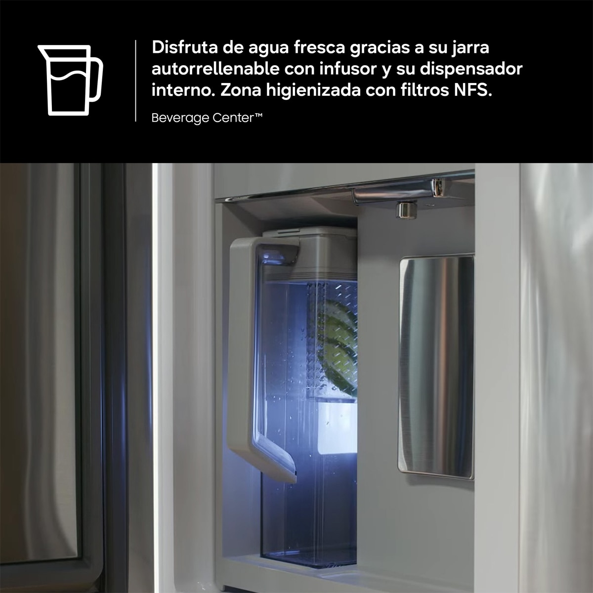 Frigorifico americano Samsung Con dispensador - RF65DB970E22EF Negro-9