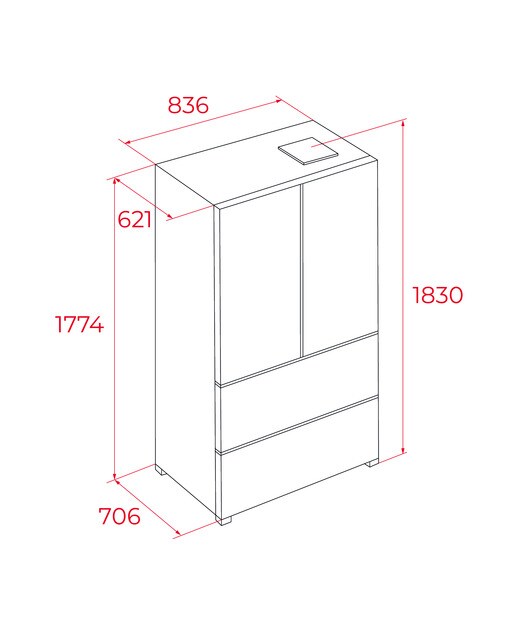 Frigorífico Americano Teka RFD 75850 SS IX No Frost LongLife, Motor Inverter e de 183 cm - Inox Inox-3