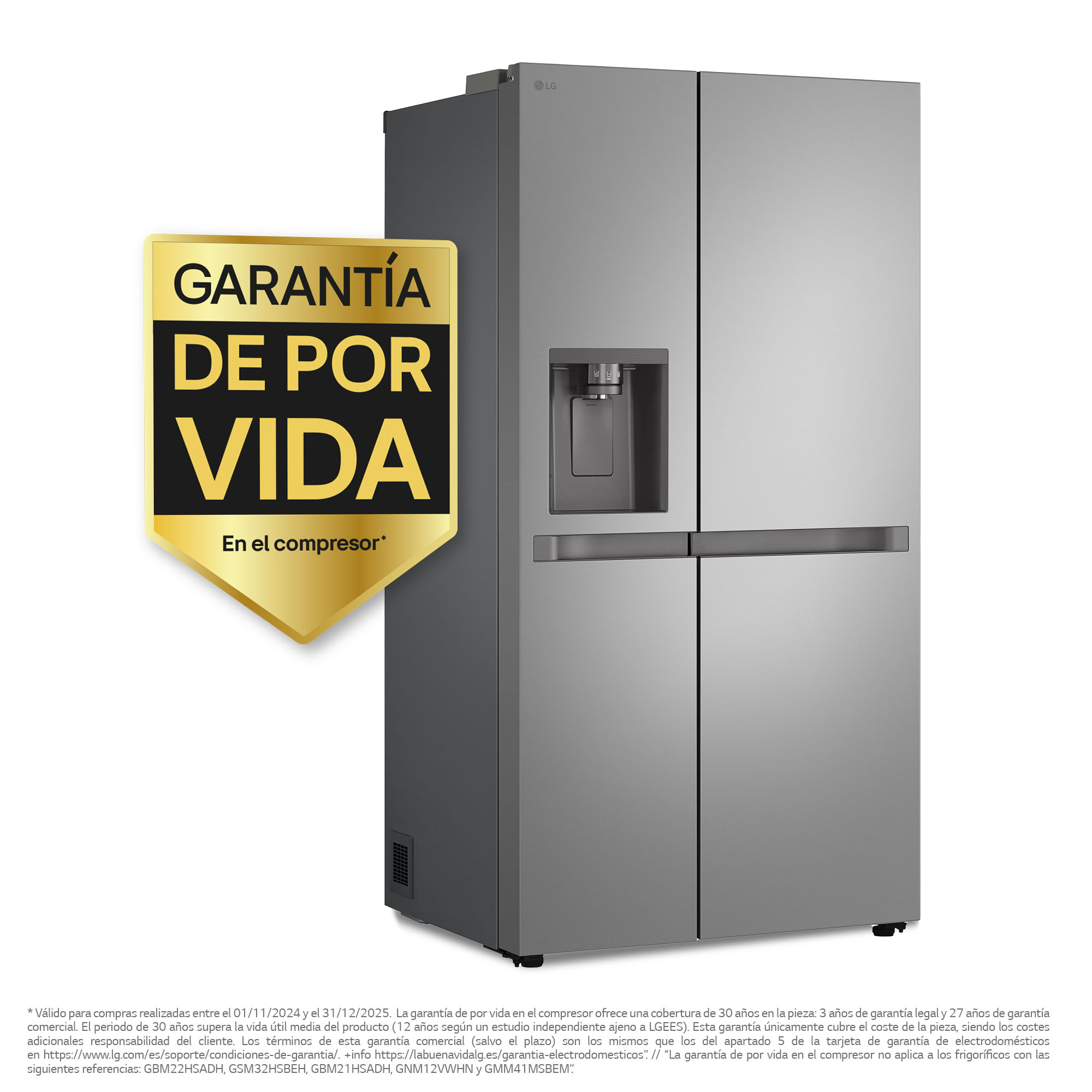 Frigorífico americano LG Smart Inverter Compressor, 179 cm, 638 l,  MultiAirFlow - GSLC40PYPE Inox-2