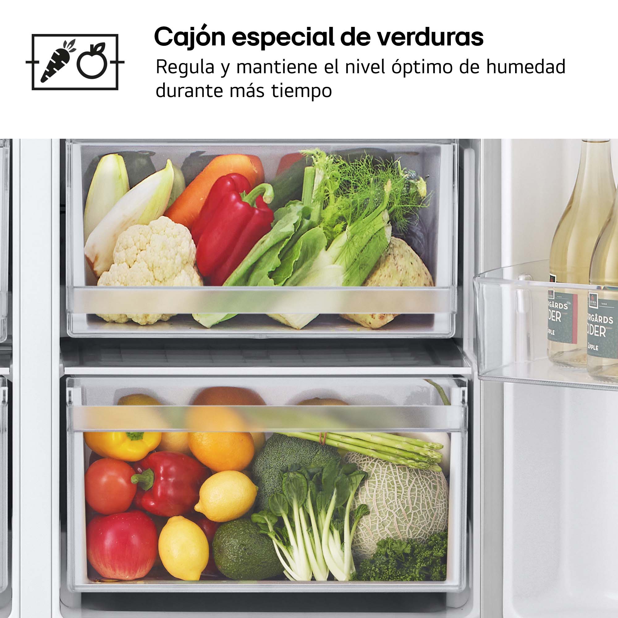 Frigorífico americano LG Smart Inverter Compressor, 179 cm, 638 l,  MultiAirFlow - GSLC40PYPE Inox-10