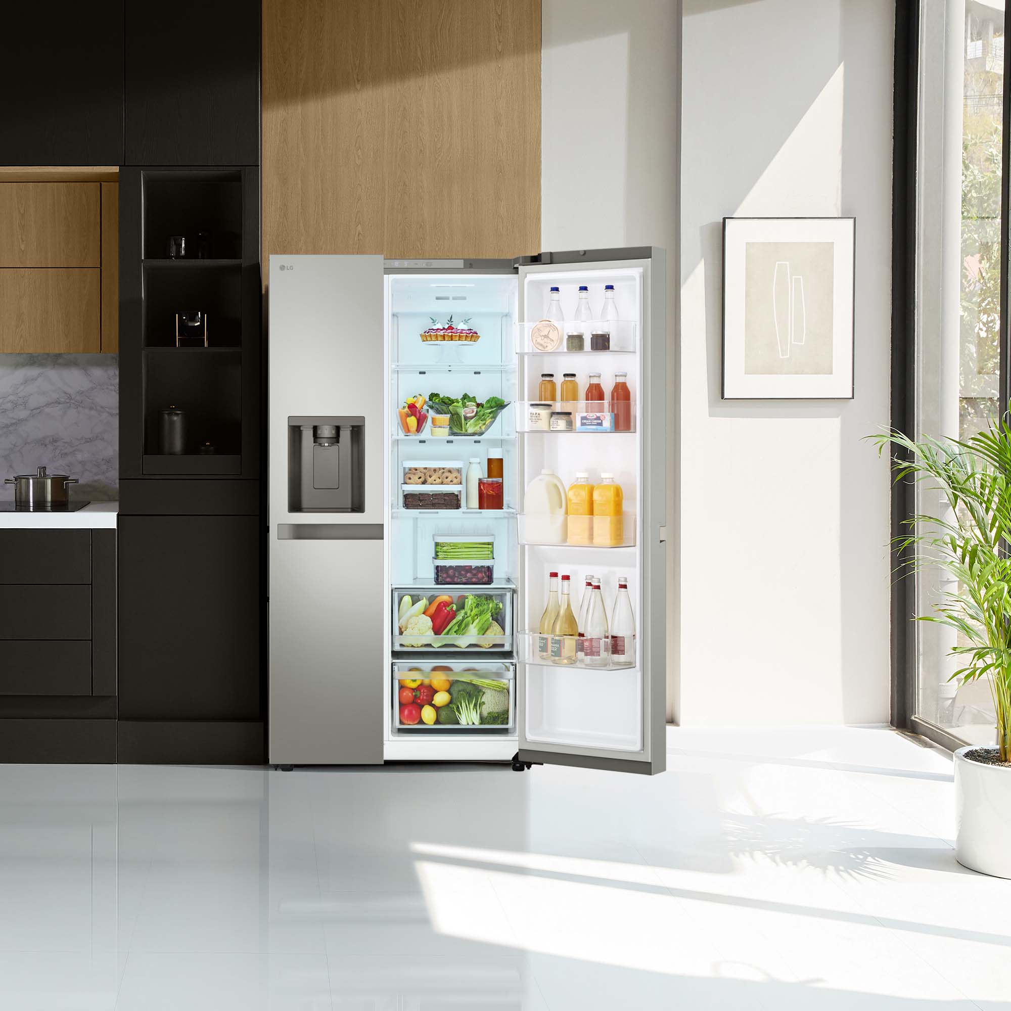 Frigorífico americano LG Smart Inverter Compressor, 179 cm, 638 l,  MultiAirFlow - GSLC40PYPE Inox-17