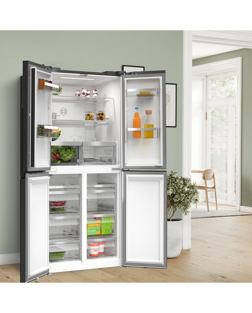 Frigorífico americano Bosch Multiairflow, Tecnología Inverter - KMC85LBEA Negro-7