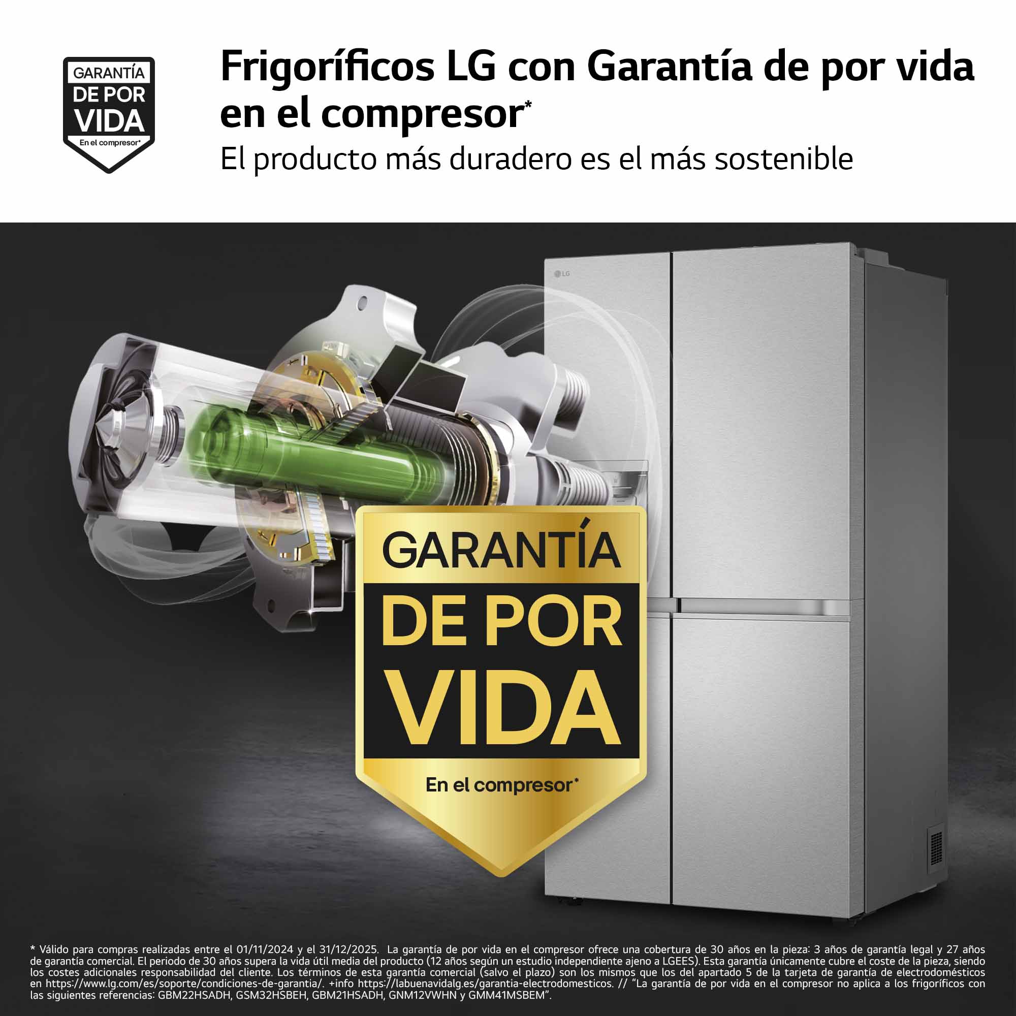 Frigorífico americano LG Total No Frost, 179 cm, 628l, con dispensador, inox - GSLE91MBAC Silver-4