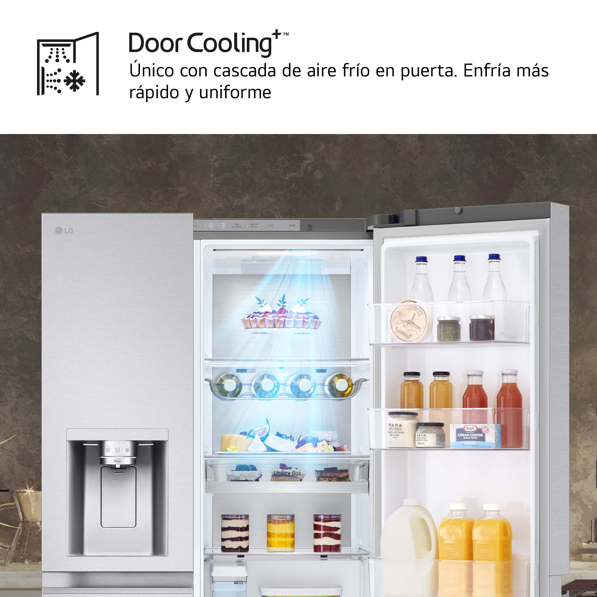 Frigorífico americano LG Total No Frost, 179 cm, 628l, con dispensador, inox - GSLE91MBAC Silver-8