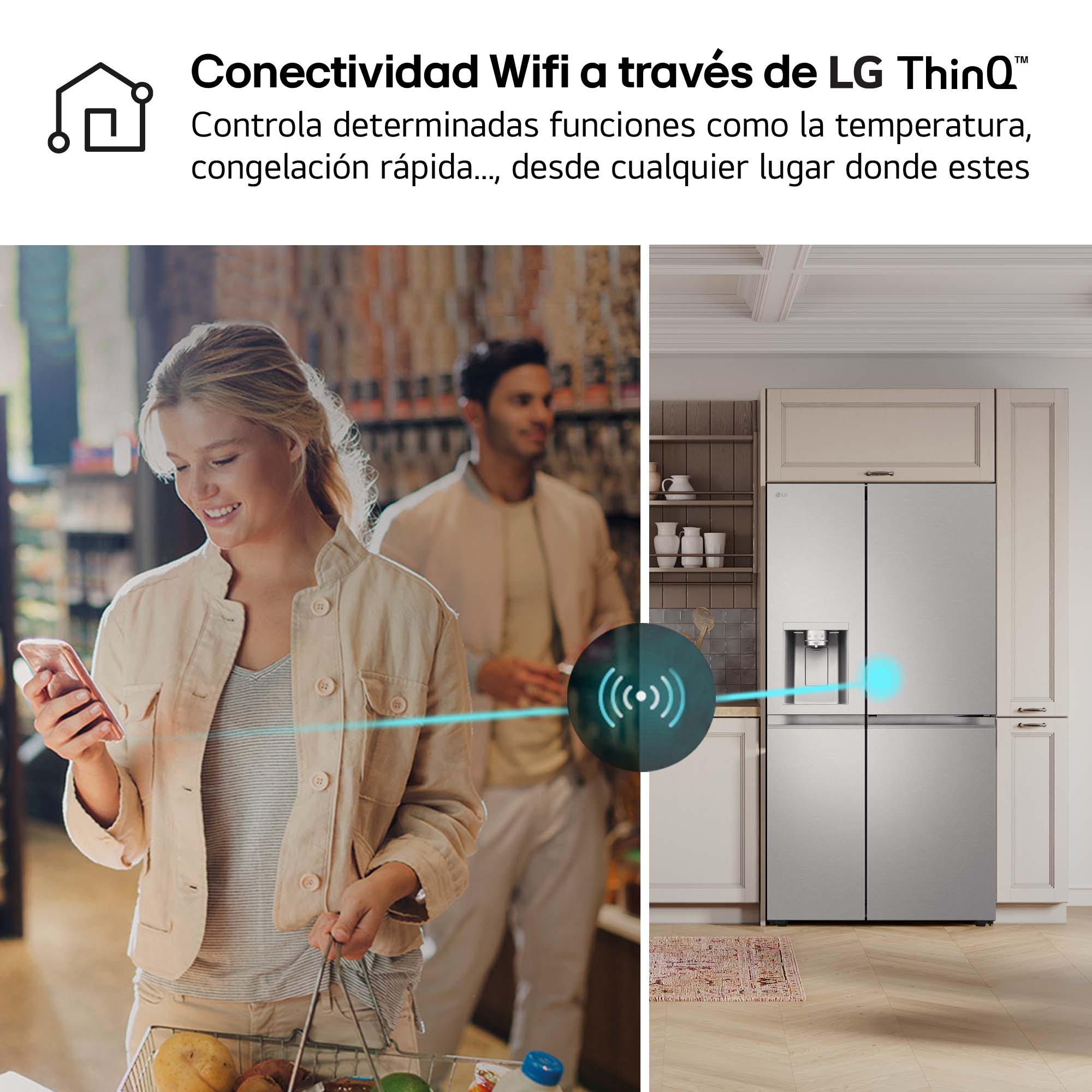 Frigorífico americano LG Total No Frost, 179 cm, 628l, con dispensador, inox - GSLE91MBAC Silver-17