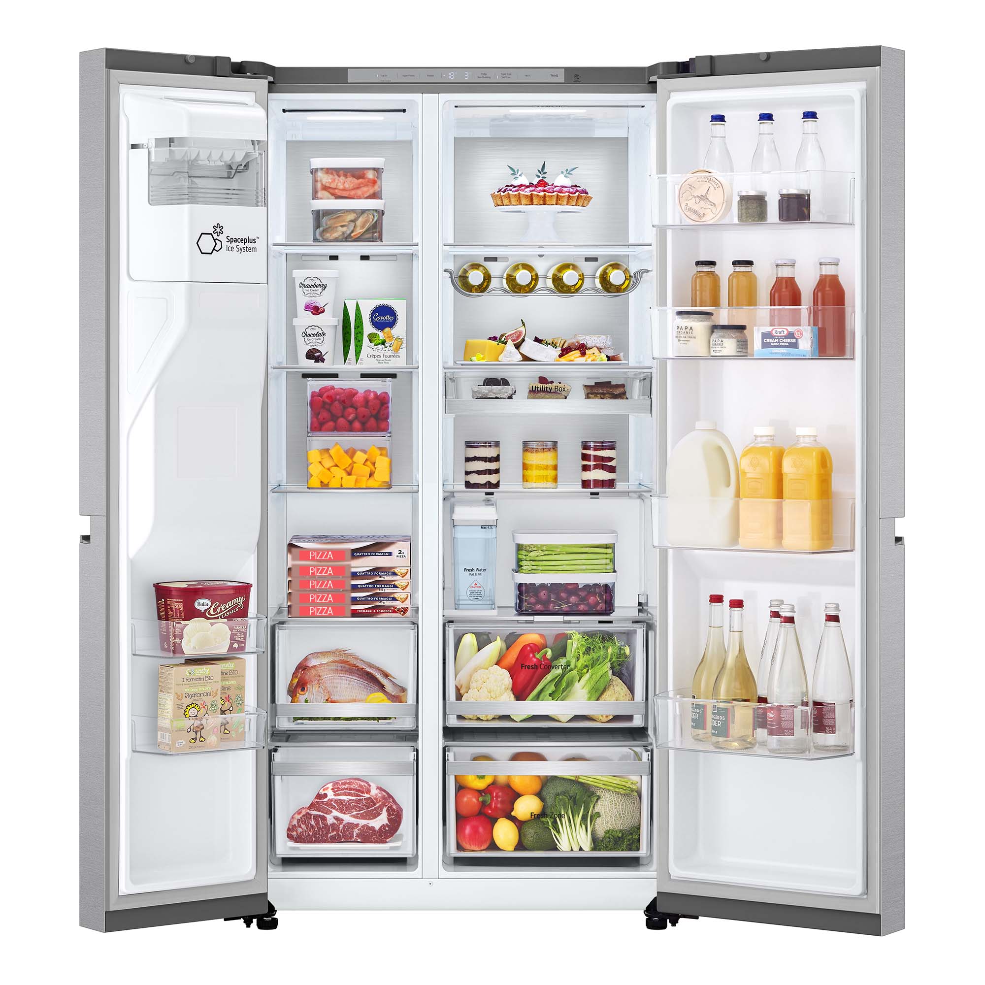 Frigorífico americano LG Total No Frost, 179 cm, 628l, con dispensador, inox - GSLE91MBAC Silver-18