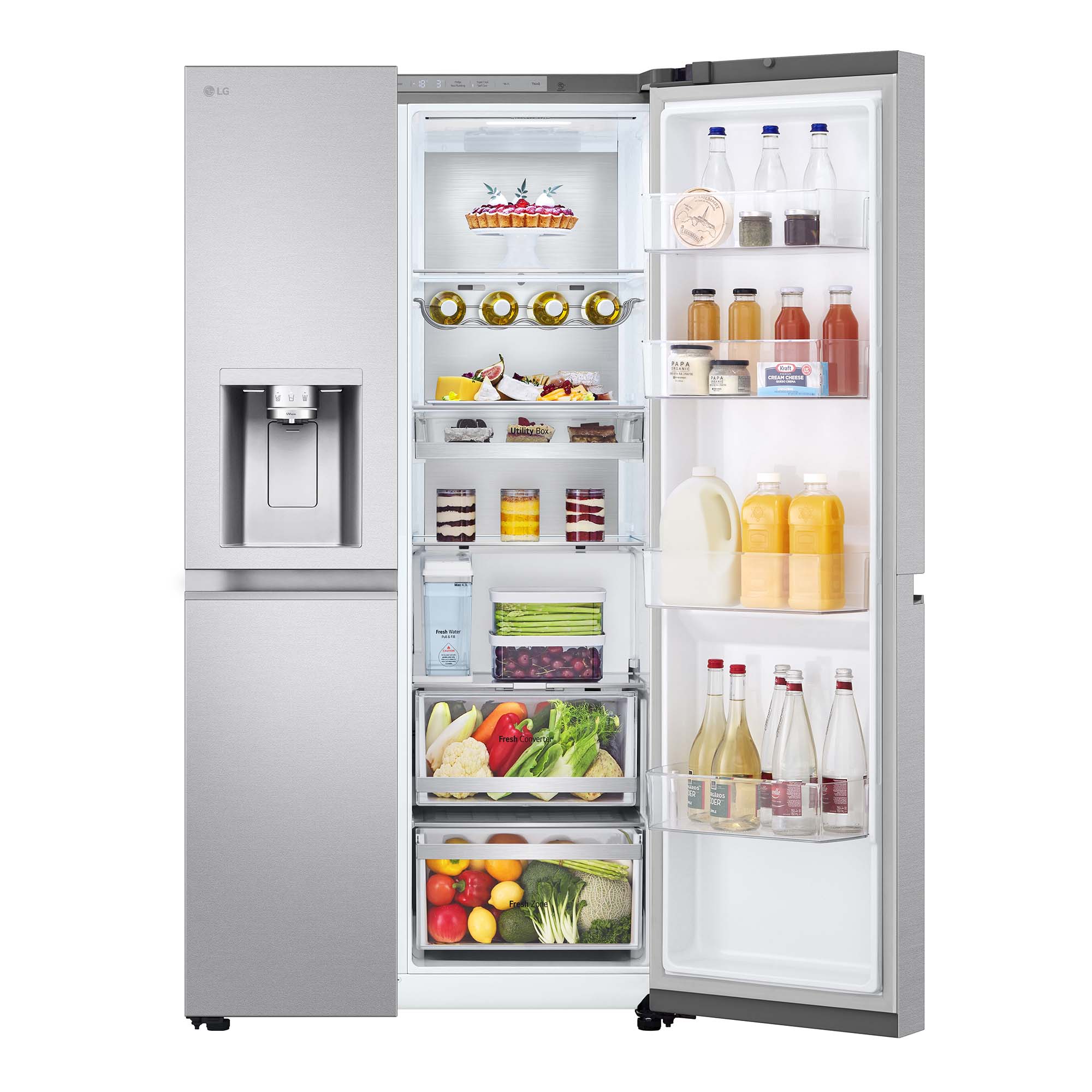 Frigorífico americano LG Total No Frost, 179 cm, 628l, con dispensador, inox - GSLE91MBAC Silver-19