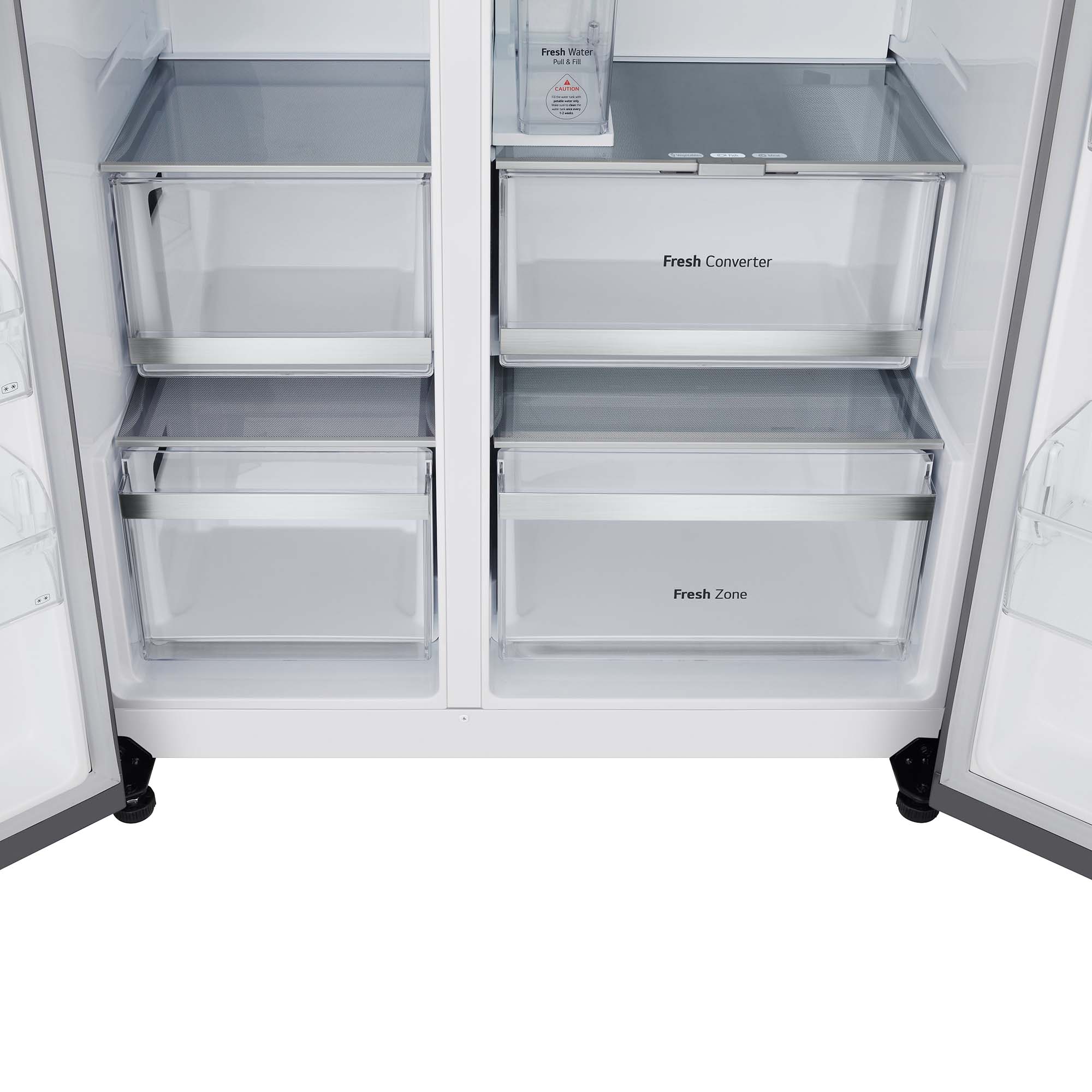 Frigorífico americano LG Total No Frost, 179 cm, 628l, con dispensador, inox - GSLE91MBAC Silver-21