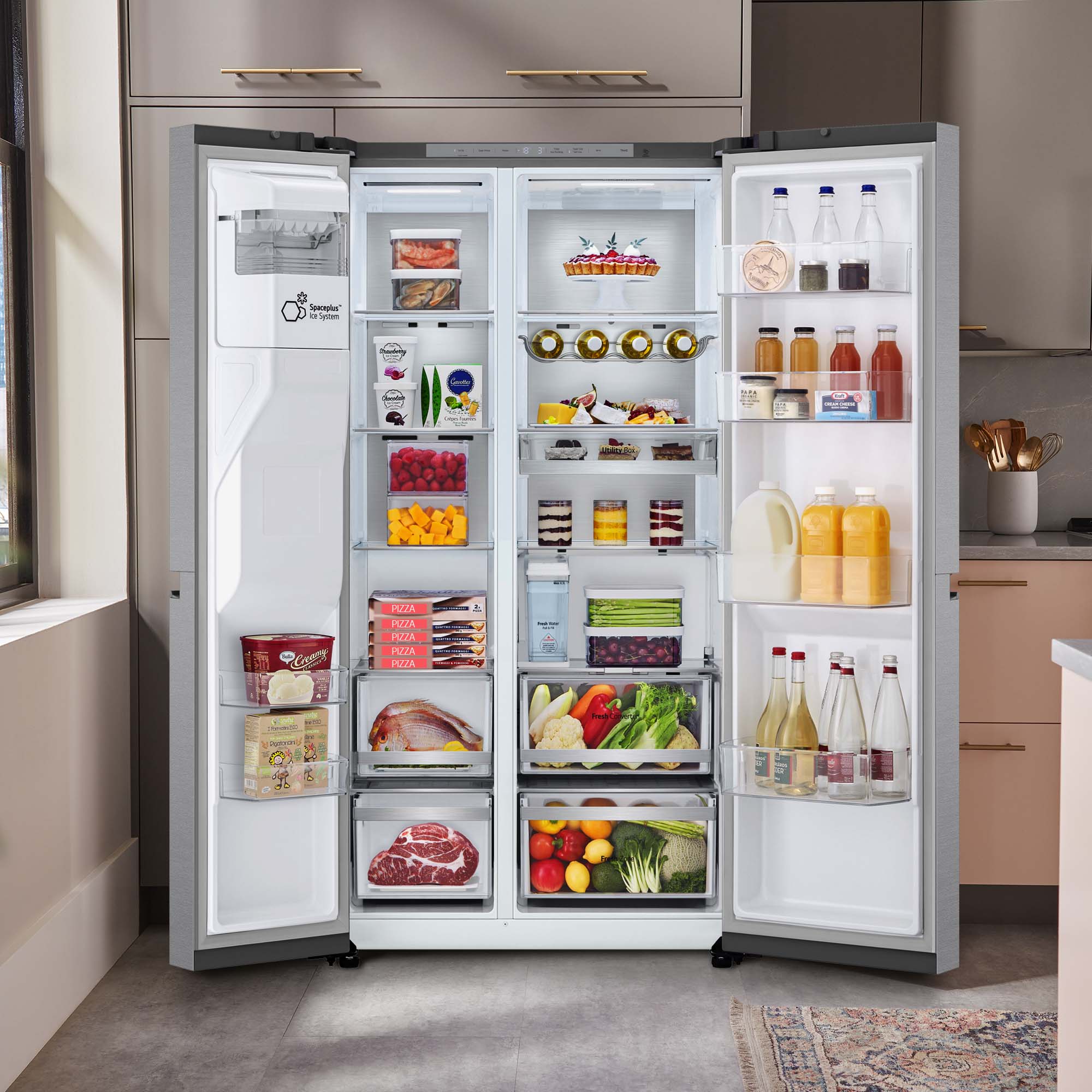 Frigorífico americano LG Total No Frost, 179 cm, 628l, con dispensador, inox - GSLE91MBAC Silver-22