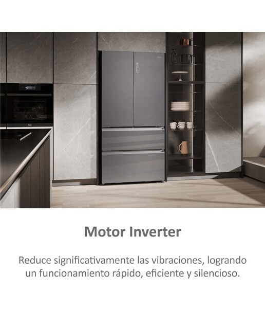 Frigorífico americano Haier, Total no Frost, Motor Inverter,FD 90 Series 7 - HFR79F19EFGK - Glass Inox Look Glass Inox Look-8