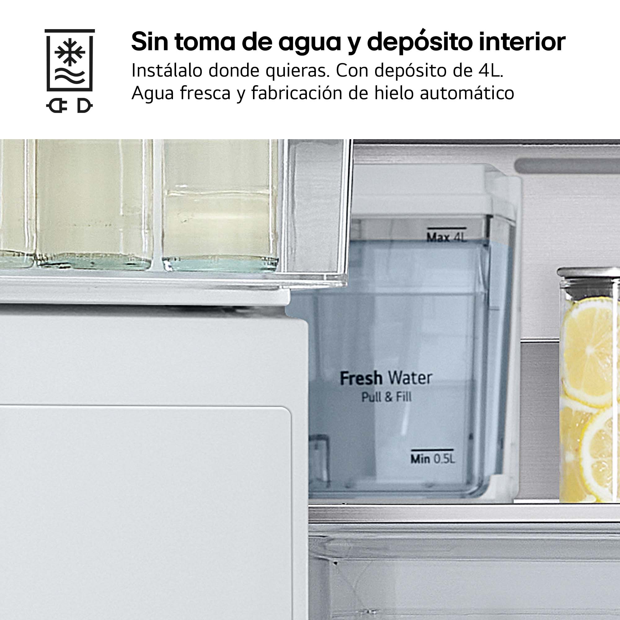 Frigorífico americano LG Total No Frost,  178,70 cm, InstaView, con dispensador, Inox - GMG861MBAE Acero antihuellas-15