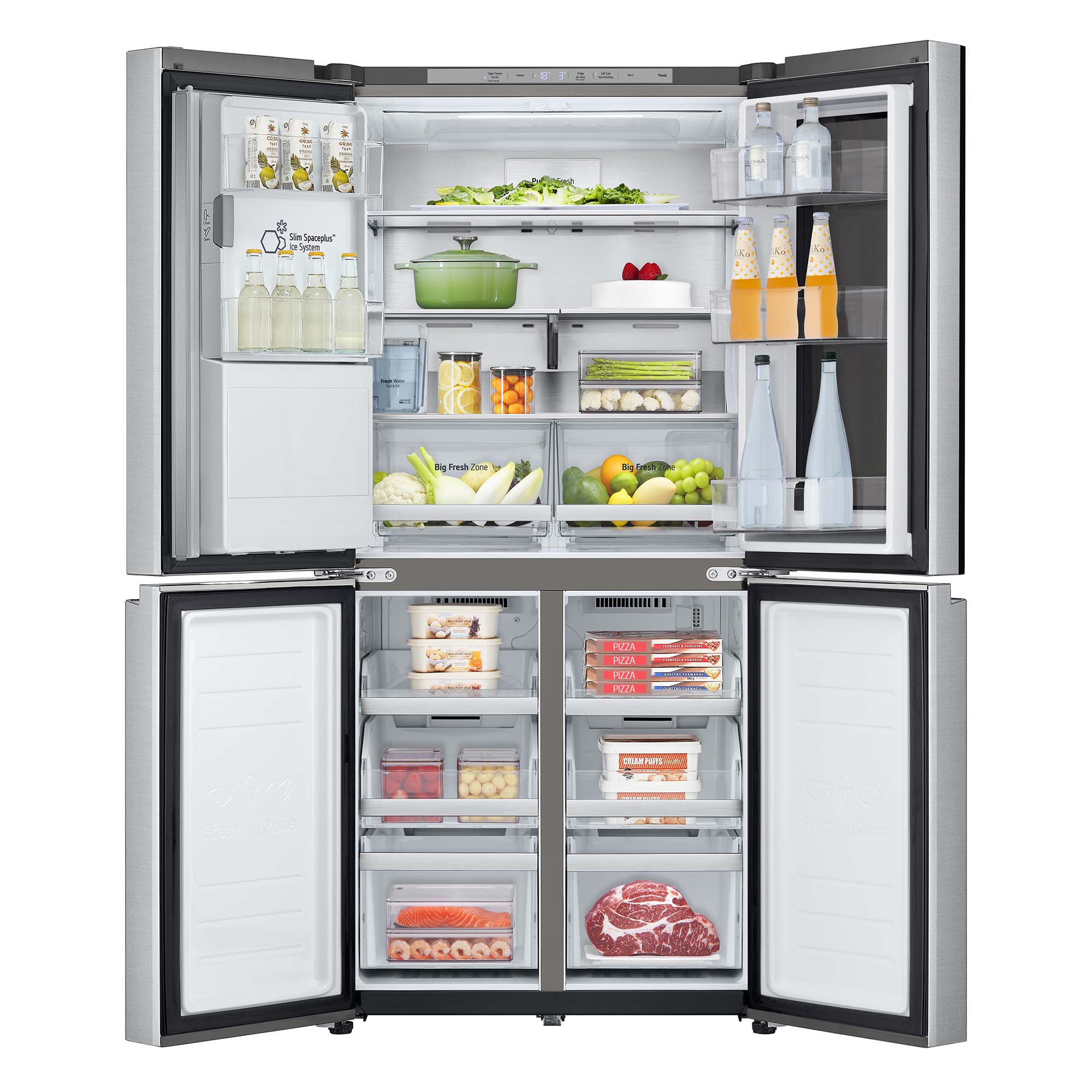 Frigorífico americano LG Total No Frost,  178,70 cm, InstaView, con dispensador, Inox - GMG861MBAE Acero antihuellas-19