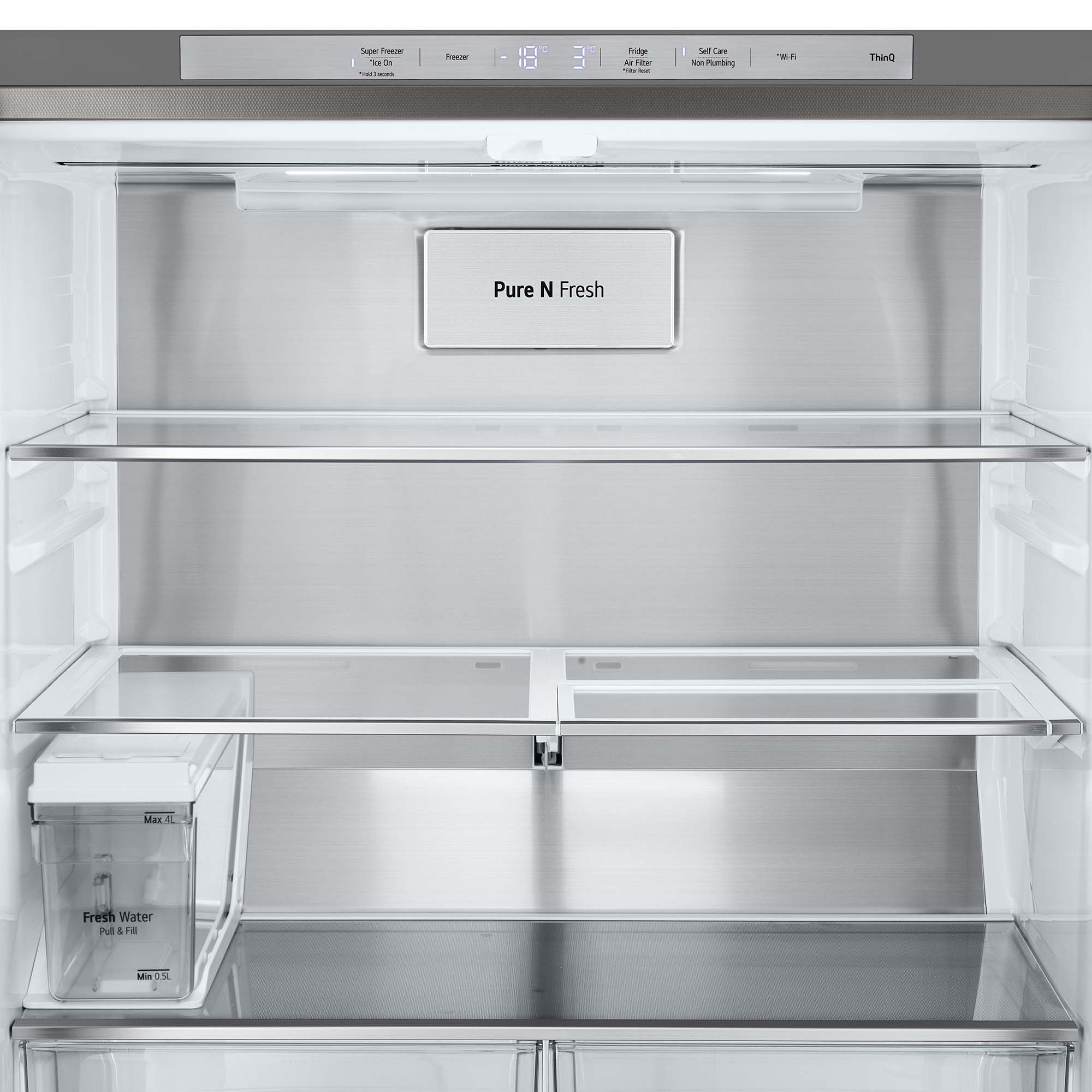 Frigorífico americano LG Total No Frost,  178,70 cm, InstaView, con dispensador, Inox - GMG861MBAE Acero antihuellas-20