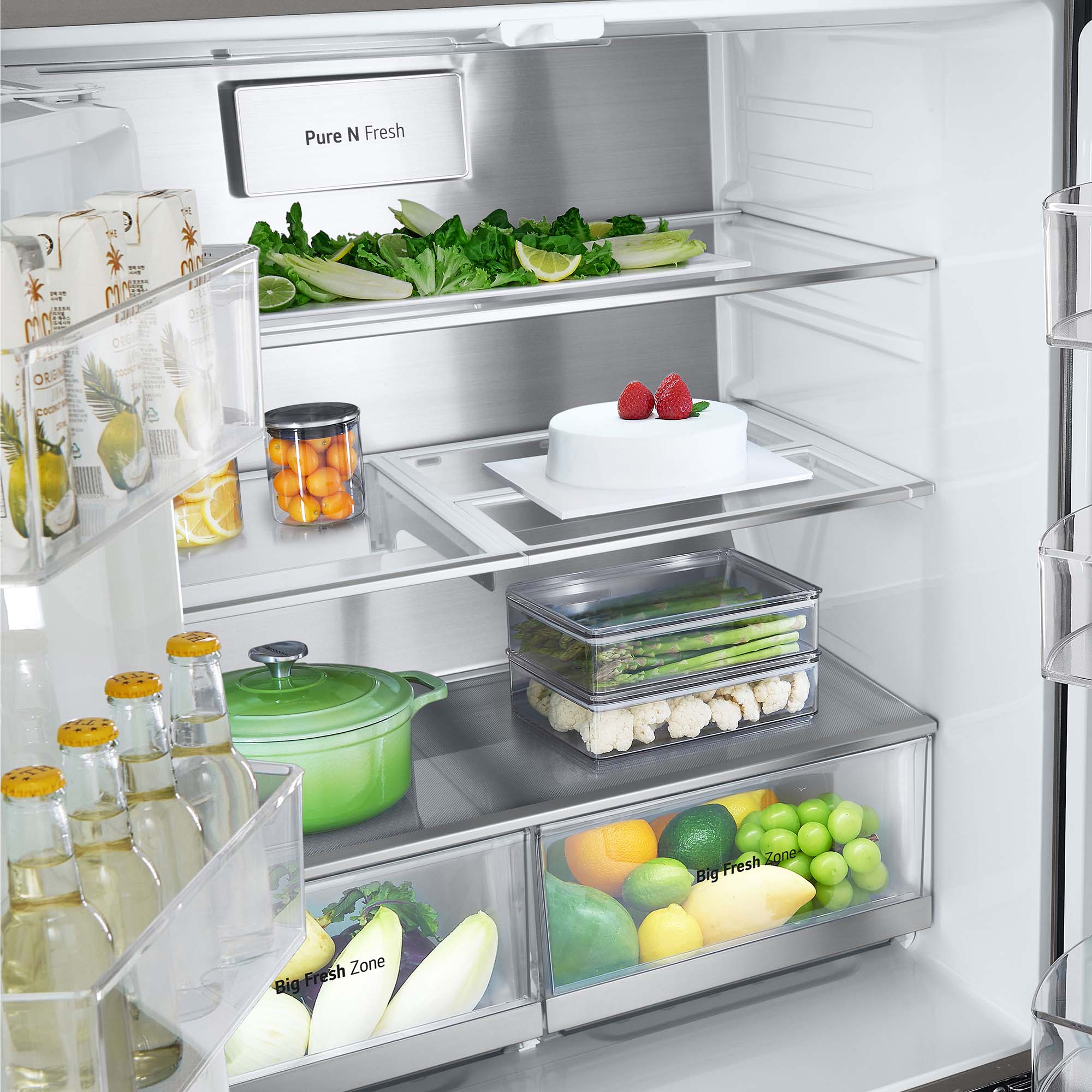 Frigorífico americano LG Total No Frost,  178,70 cm, InstaView, con dispensador, Inox - GMG861MBAE Acero antihuellas-21