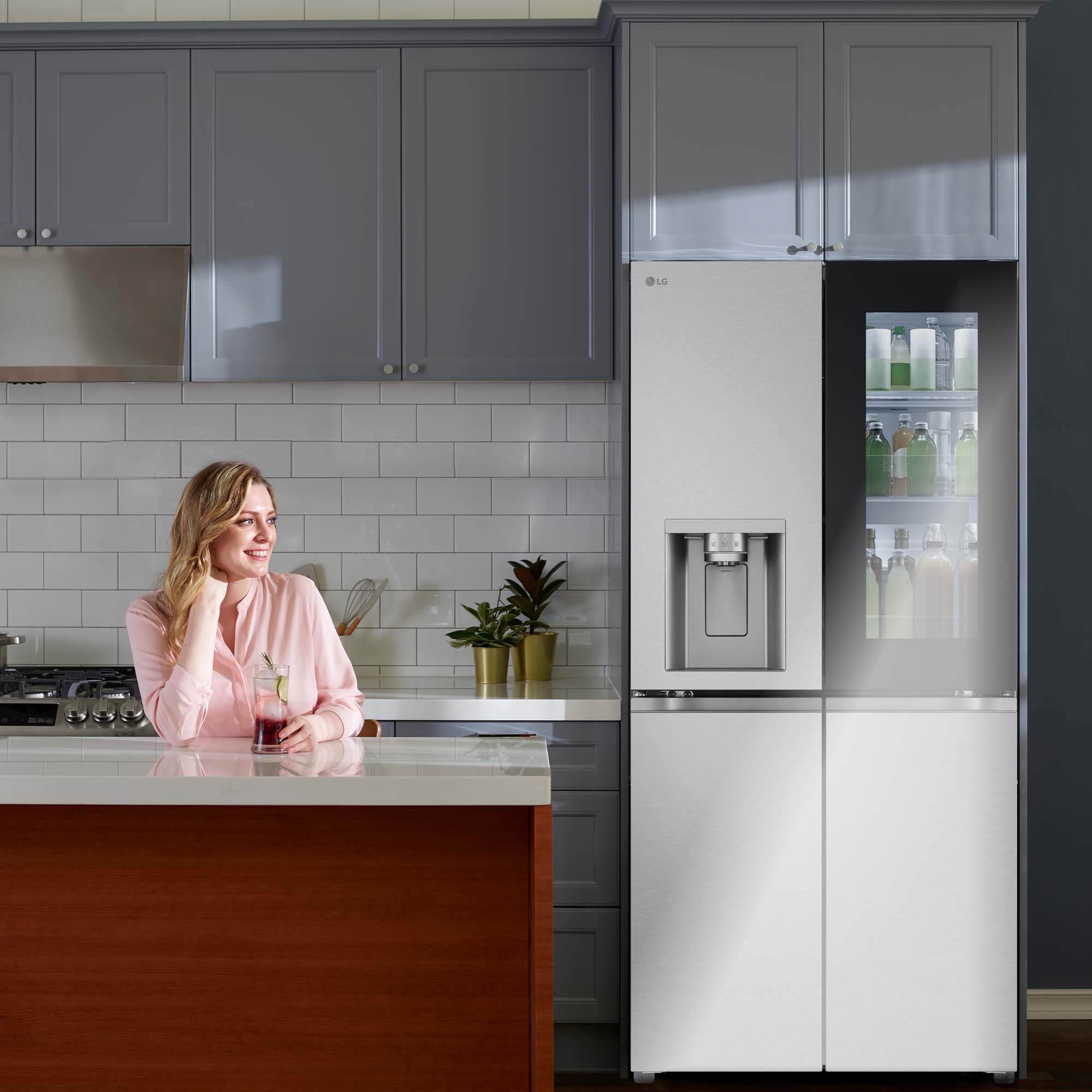Frigorífico americano LG Total No Frost,  178,70 cm, InstaView, con dispensador, Inox - GMG861MBAE Acero antihuellas-23