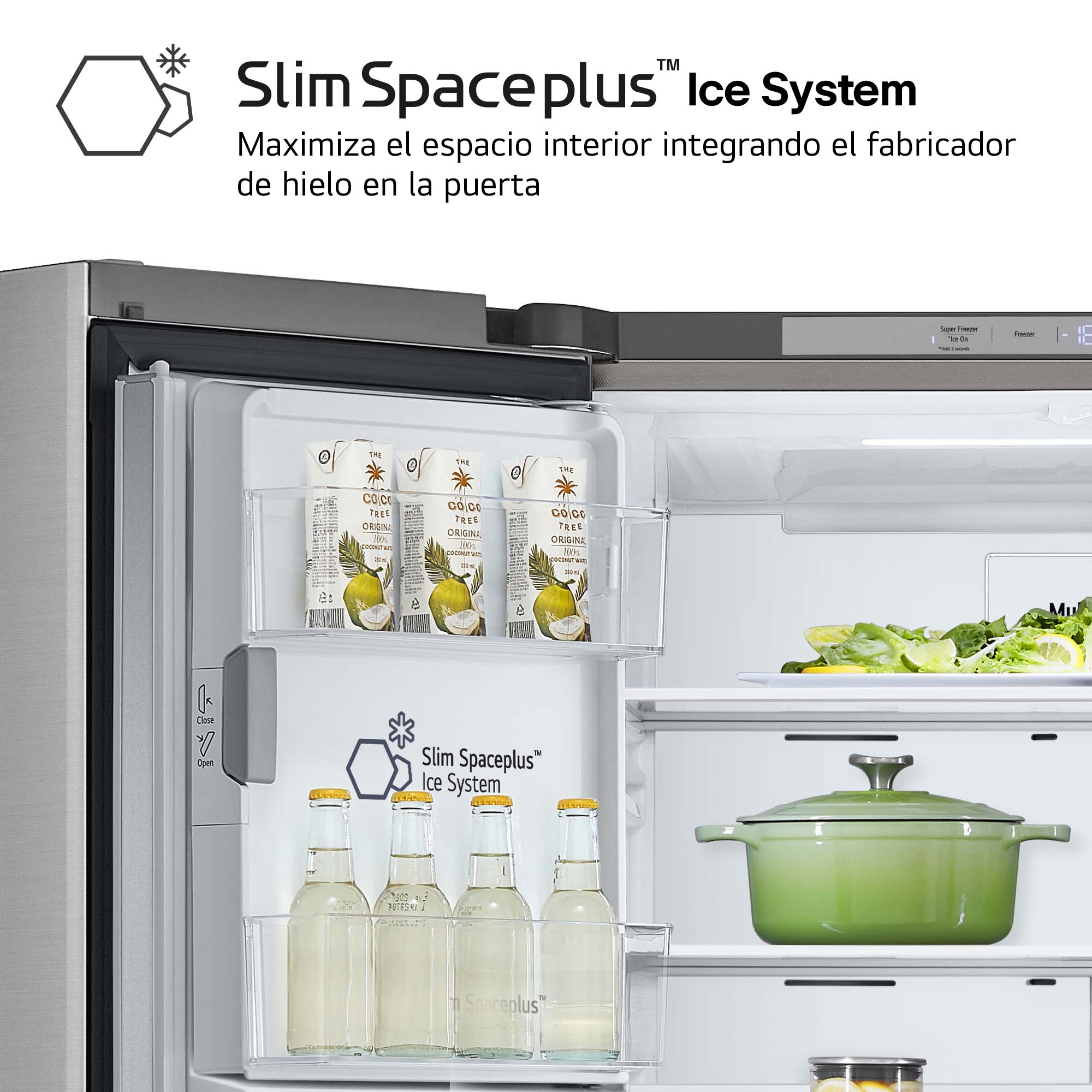 Frigorífico americano LG Inverter Linear Compressor, 178,70 cm,  con dispensador, inox - GML860PYFE Acero antihuellas-9