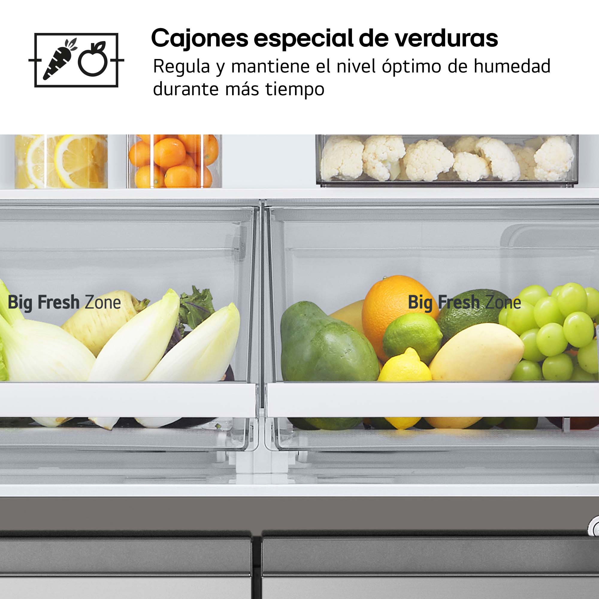Frigorífico americano LG Inverter Linear Compressor, 178,70 cm,  con dispensador, inox - GML860PYFE Acero antihuellas-11