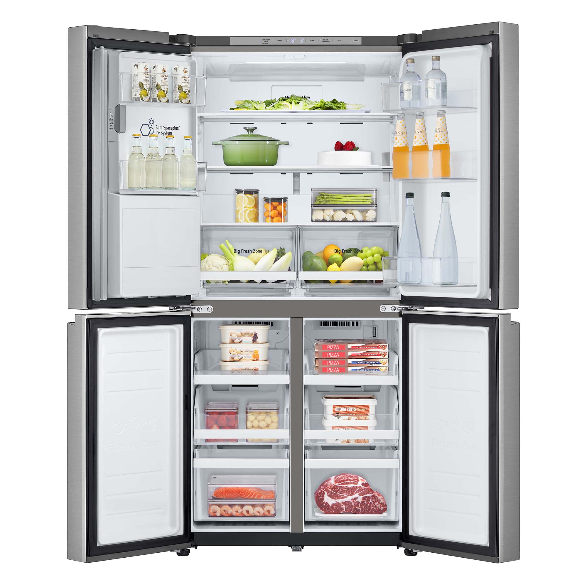 Frigorífico americano LG Inverter Linear Compressor, 178,70 cm,  con dispensador, inox - GML860PYFE Acero antihuellas-16