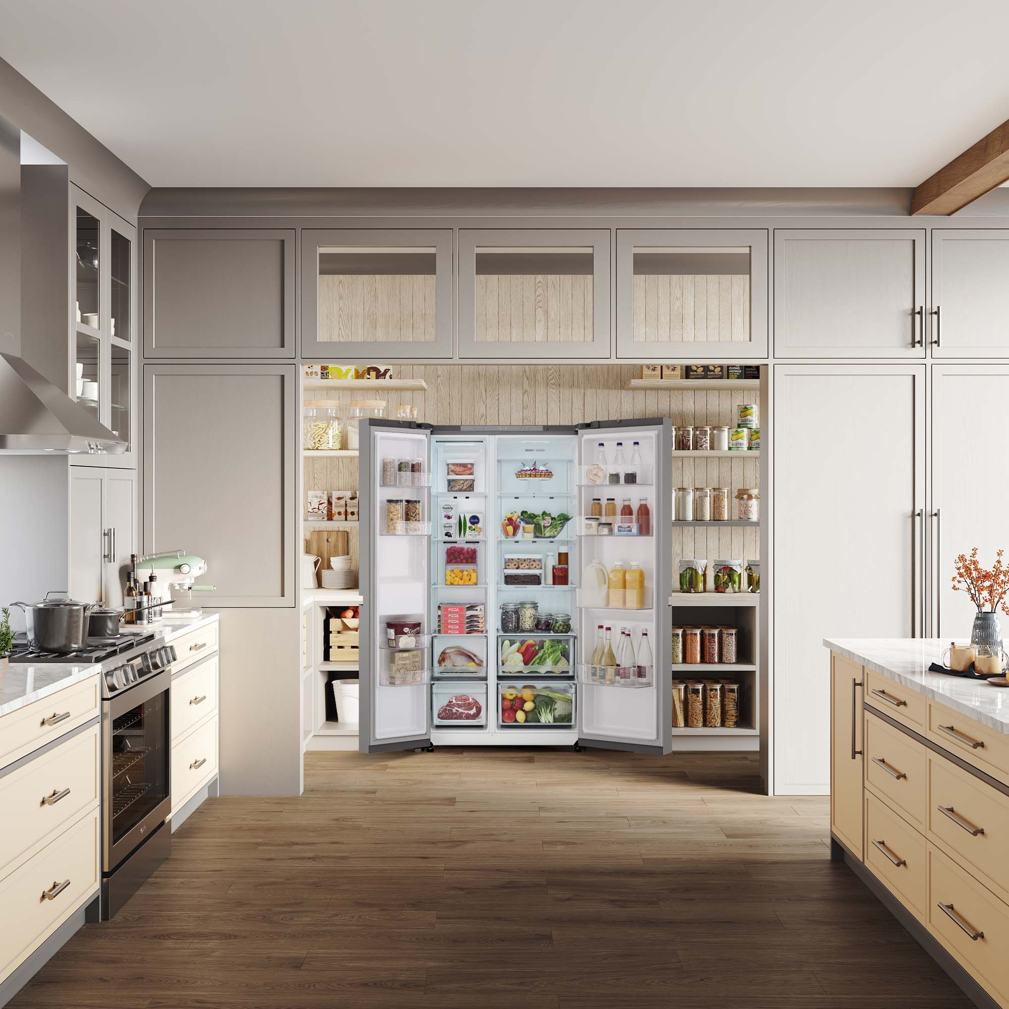 Frigorífico americano LG Total No Frost, 179 cm, Multi Air Flow, inox- GSBC40PYPE Inox-18