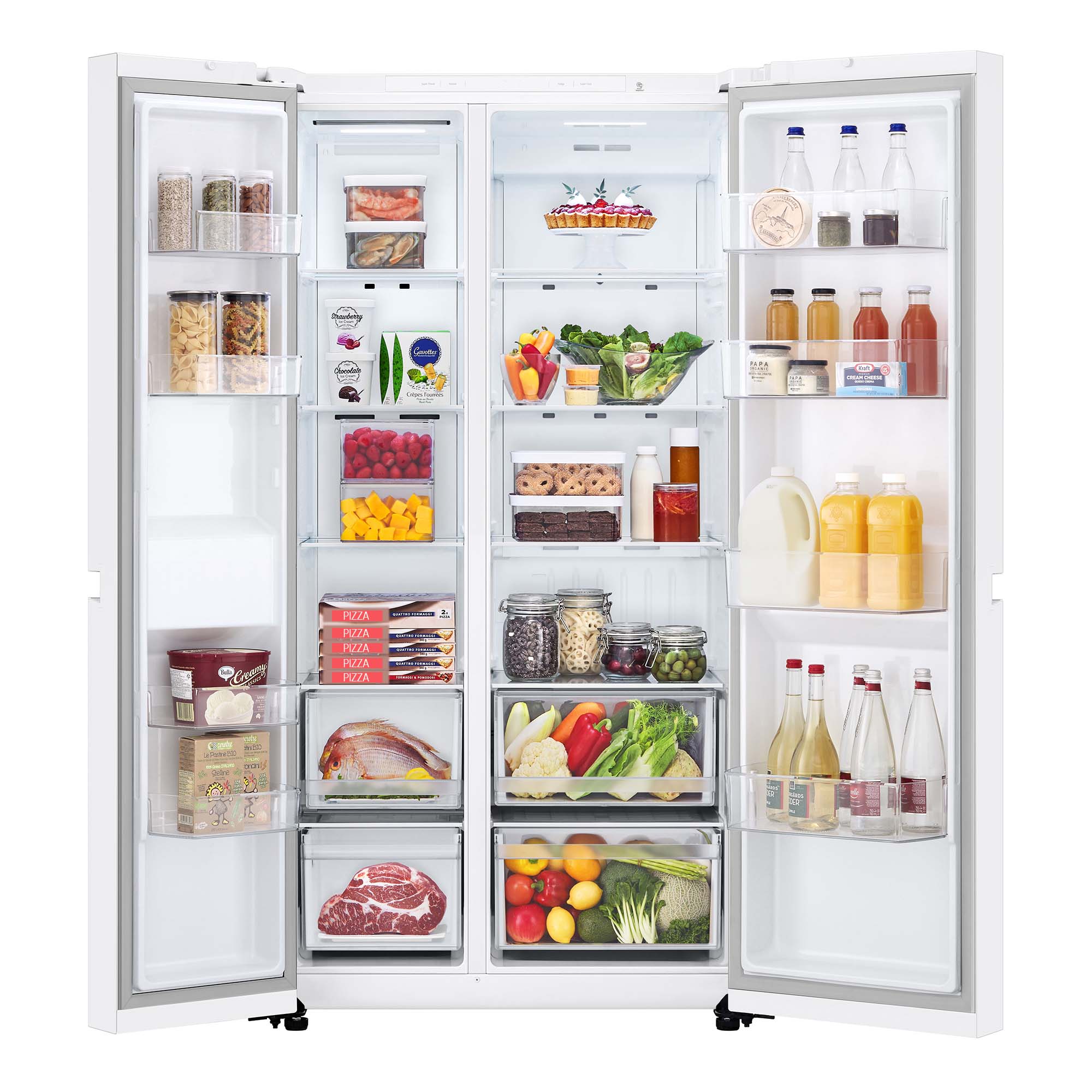 Frigorífico americano LG Total No Frost, 179 cm, 664 l, Multi Air Flow, blanco- GSBC40SWPE Blanco-12