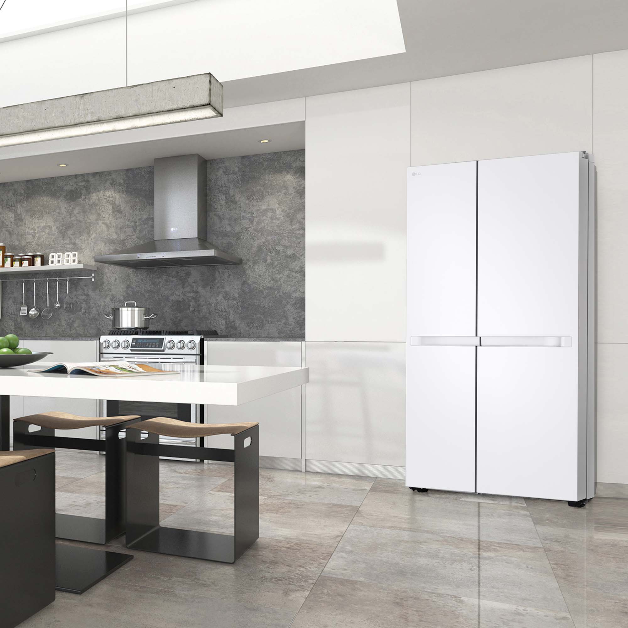 Frigorífico americano LG Total No Frost, 179 cm, 664 l, Multi Air Flow, blanco- GSBC40SWPE Blanco-16