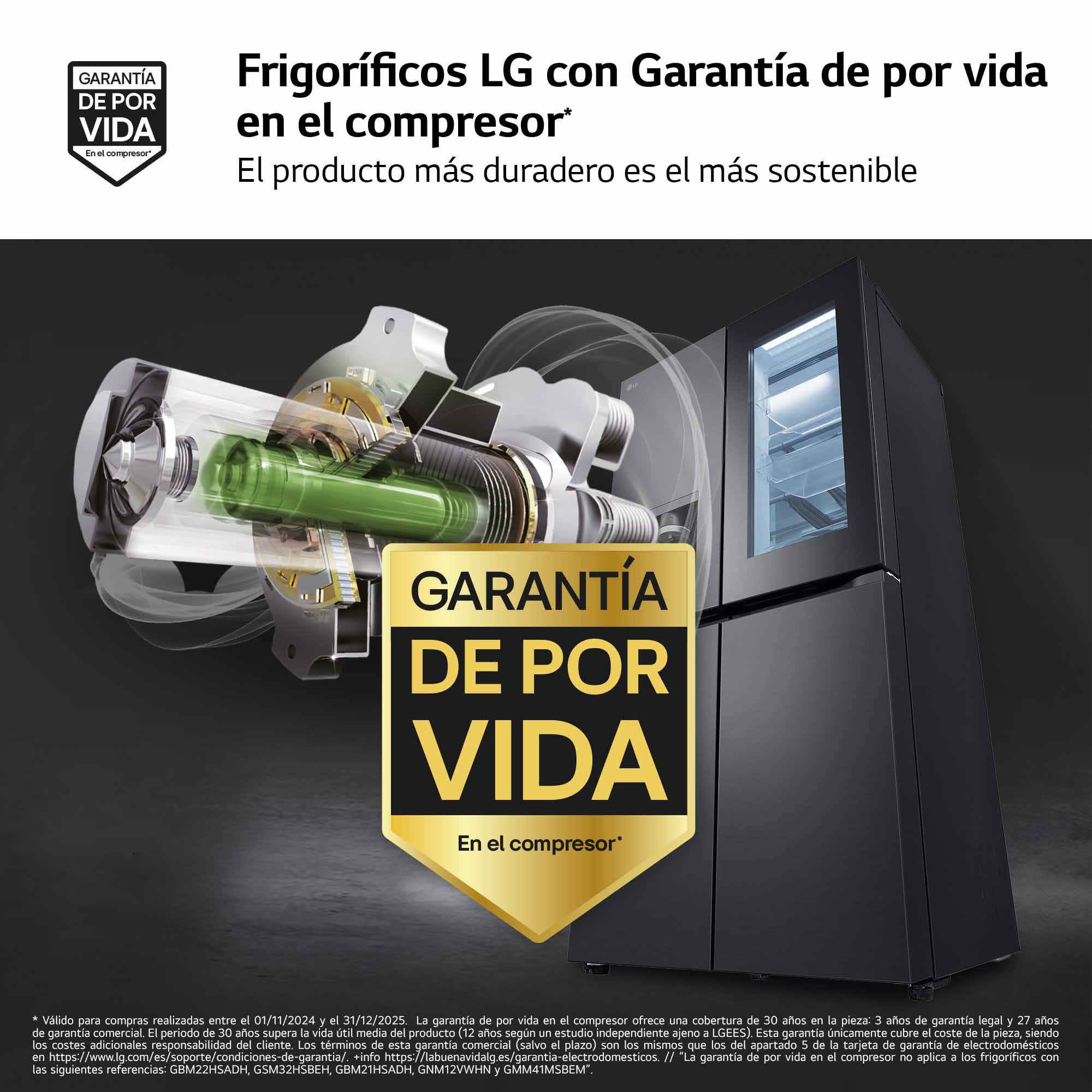 Thumbnail 3 de LG GMG961EVKE Frigorífico americano 638 L 179,20 cm 🧊