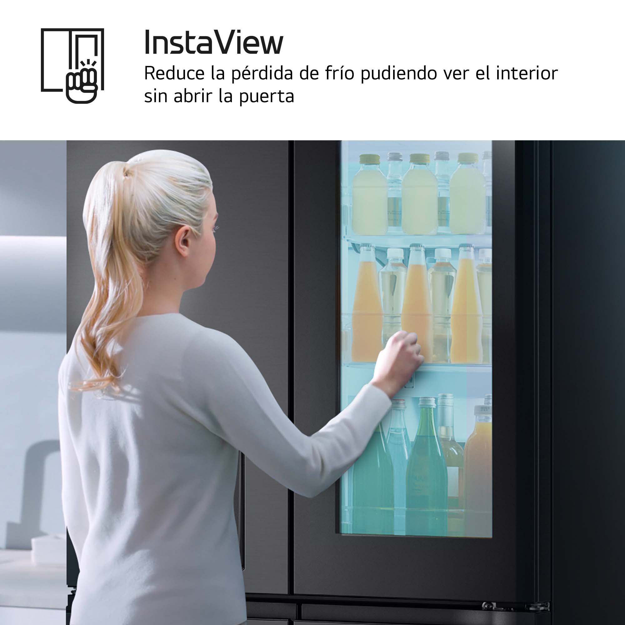 Frigorífico americano LG 179,20 cm, 638l, InstaView, negro- GMG961EVKE Acero negro grafito antihuellas-8