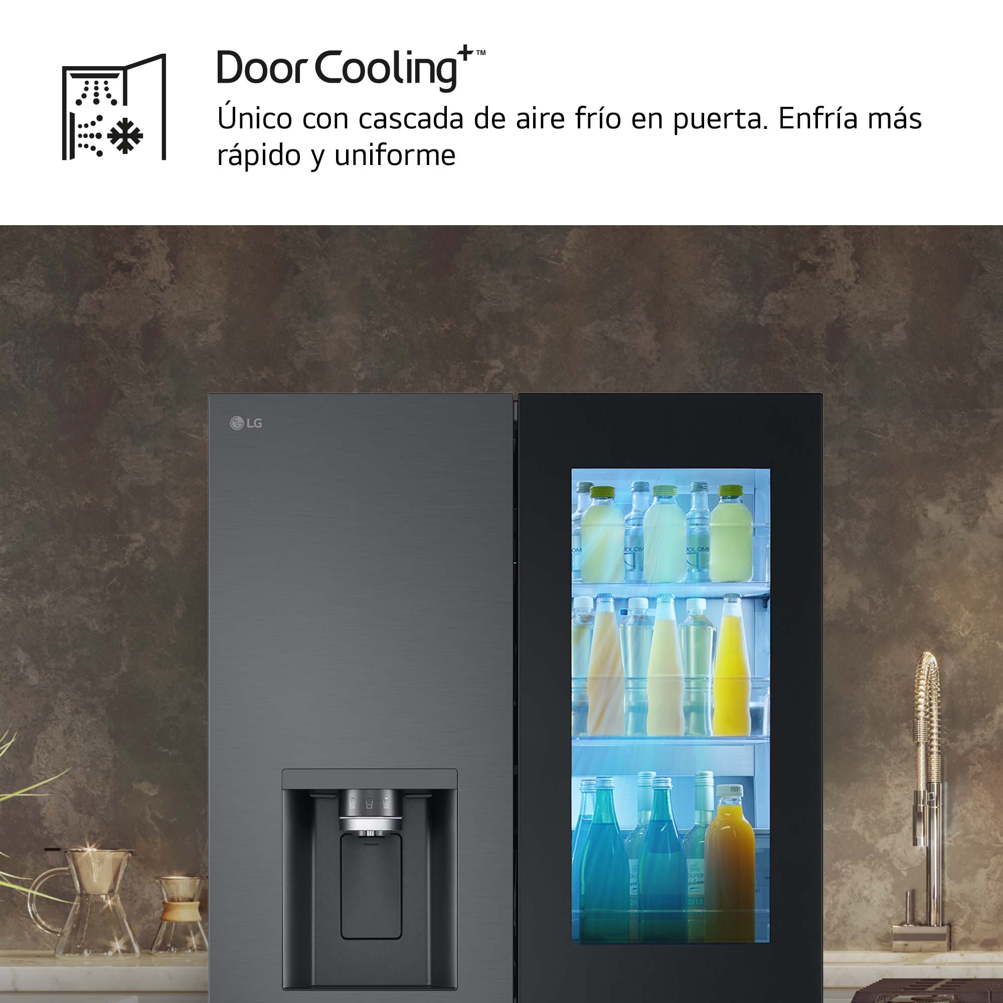 Frigorífico americano LG 179,20 cm, 638l, InstaView, negro- GMG961EVKE Acero negro grafito antihuellas-11