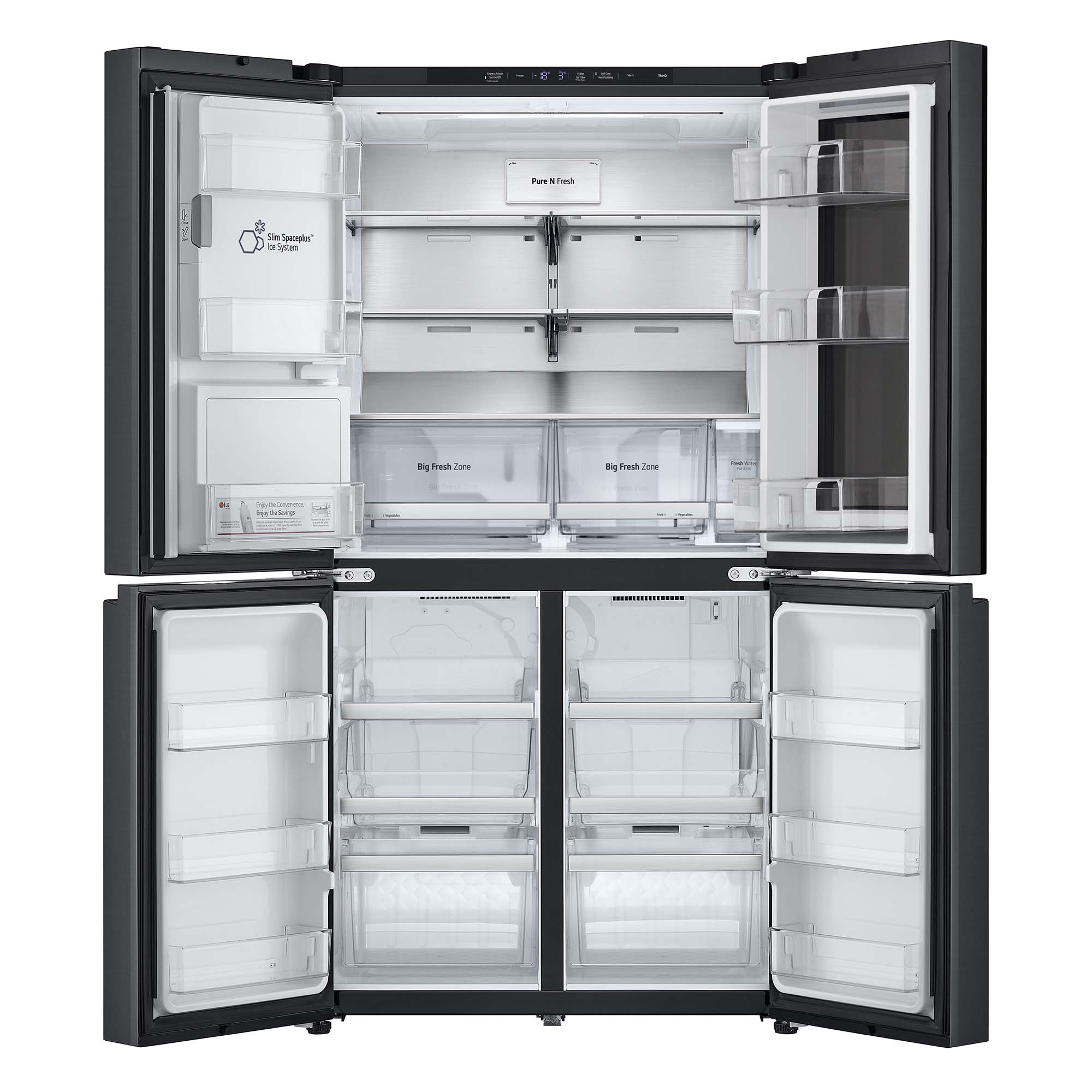 Frigorífico americano LG 179,20 cm, 638l, InstaView, negro- GMG961EVKE Acero negro grafito antihuellas-20