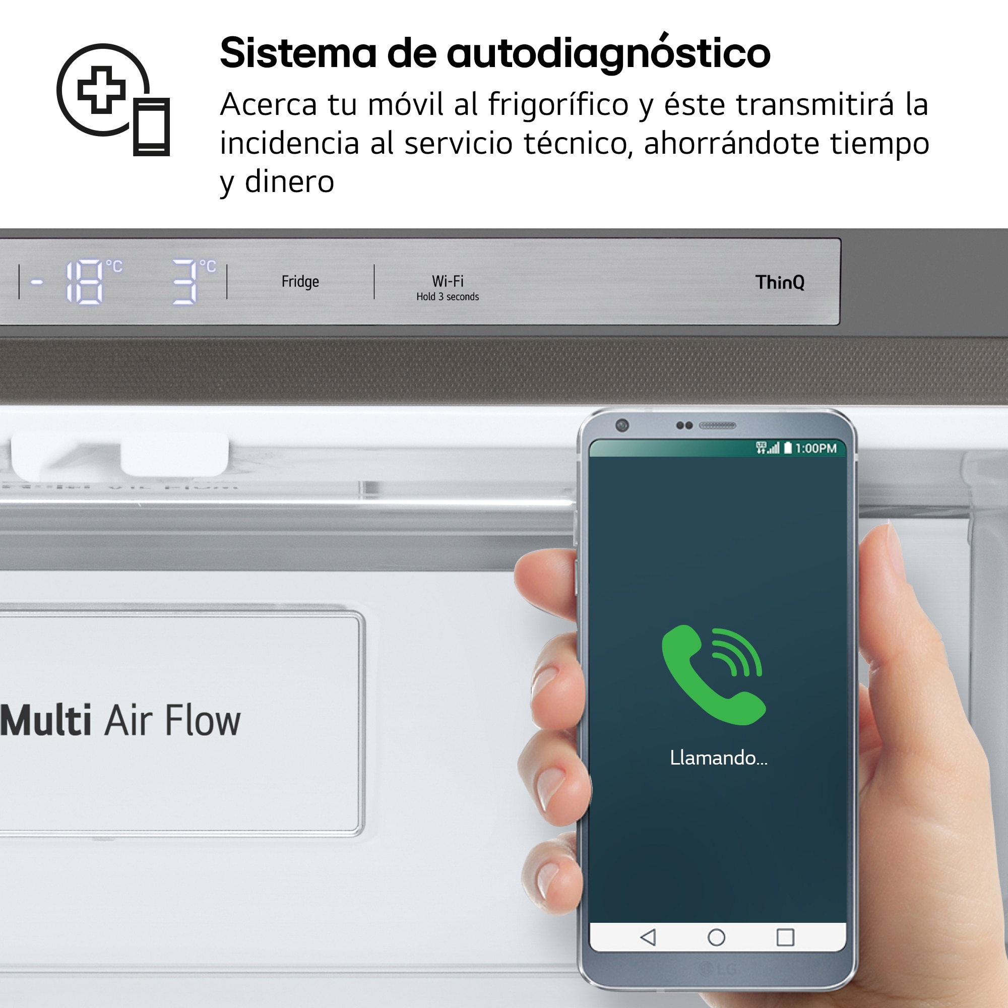 Frigorífico americano LG Inverter Linear Compressor, 178,7 cm, 530l, Multi Air Flow, Inox - GMB860PYDE Acero antihuellas-9