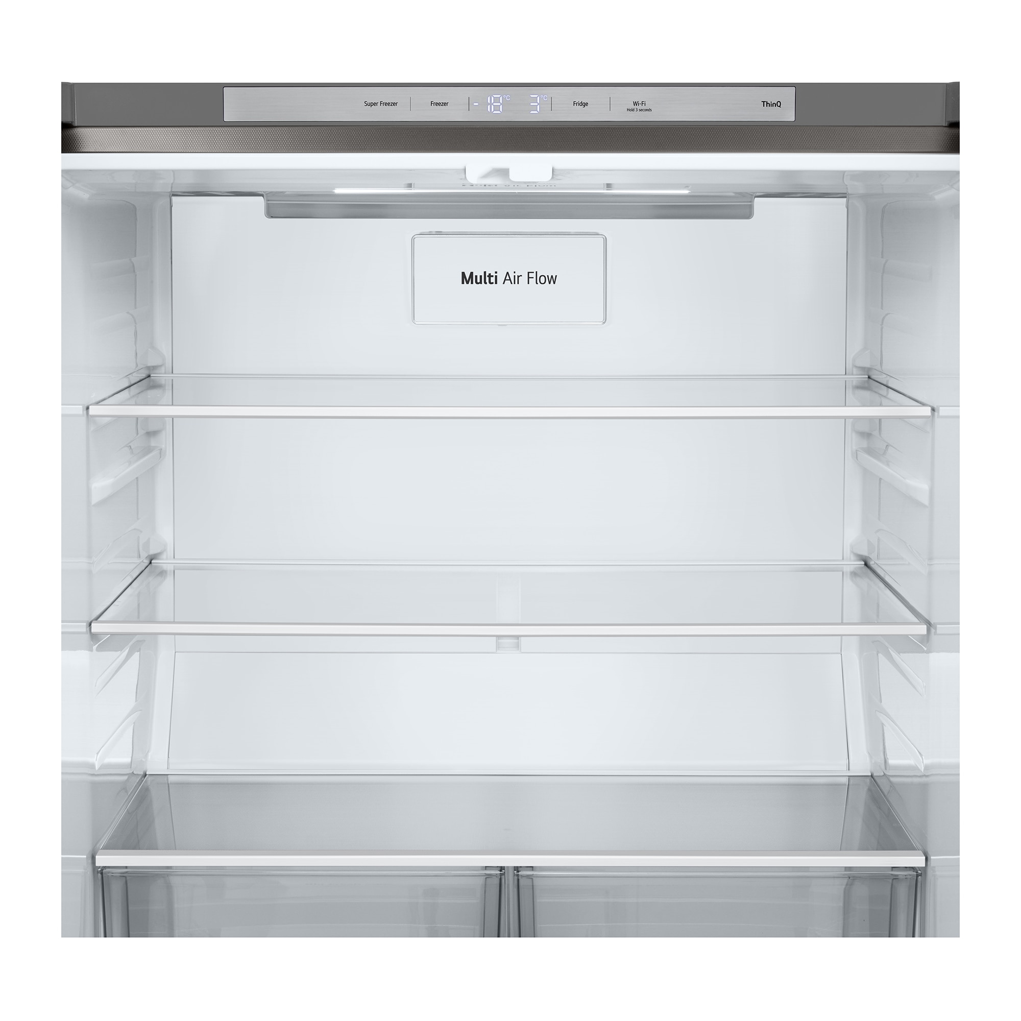 Frigorífico americano LG Inverter Linear Compressor, 178,7 cm, 530l, Multi Air Flow, Inox - GMB860PYDE Acero antihuellas-15