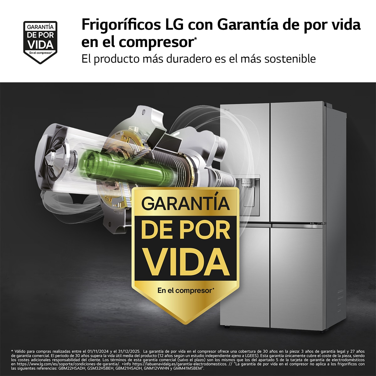Frigorífico americano LG , Total No Frost, Door Cooling+ - GML861PYPE Inox antihuellas-3