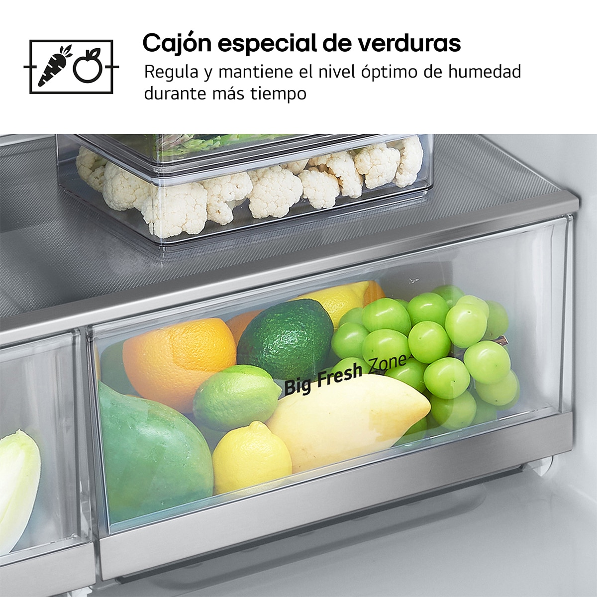 Frigorífico americano LG , Total No Frost, Door Cooling+ - GML861PYPE Inox antihuellas-8