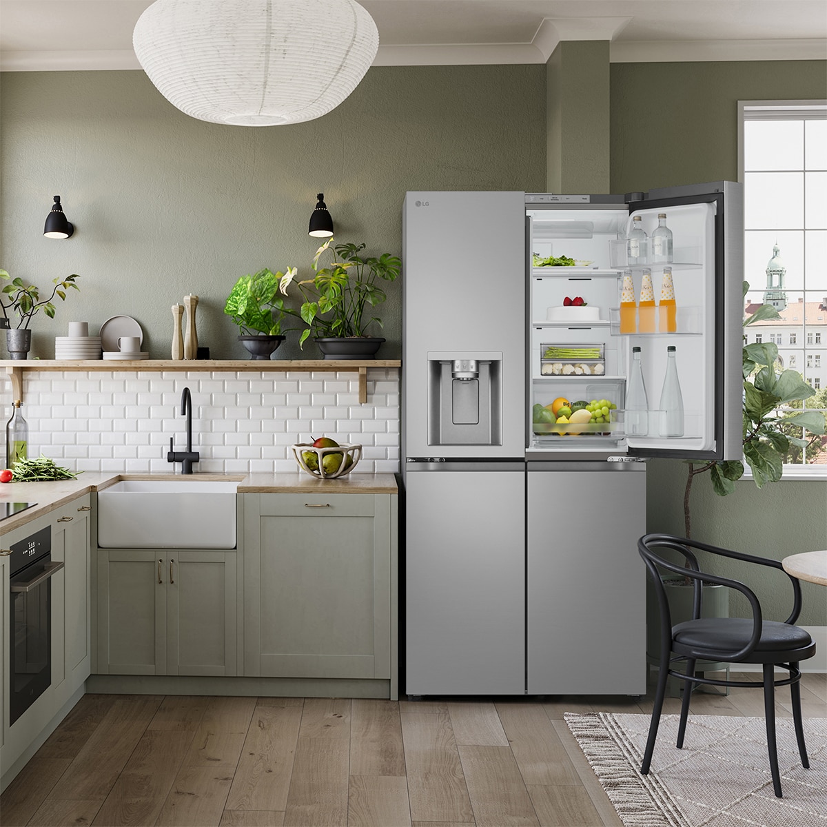 Frigorífico americano LG , Total No Frost, Door Cooling+ - GML861PYPE Inox antihuellas-15