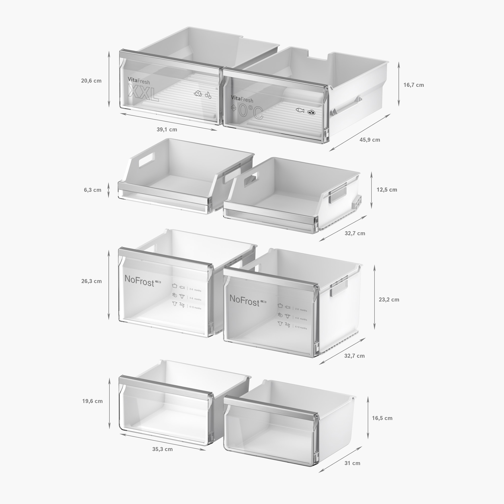 Frigorífico americano Bosch No Frost, VitaFresh XXL - KFI96AXEA Acero negro-4