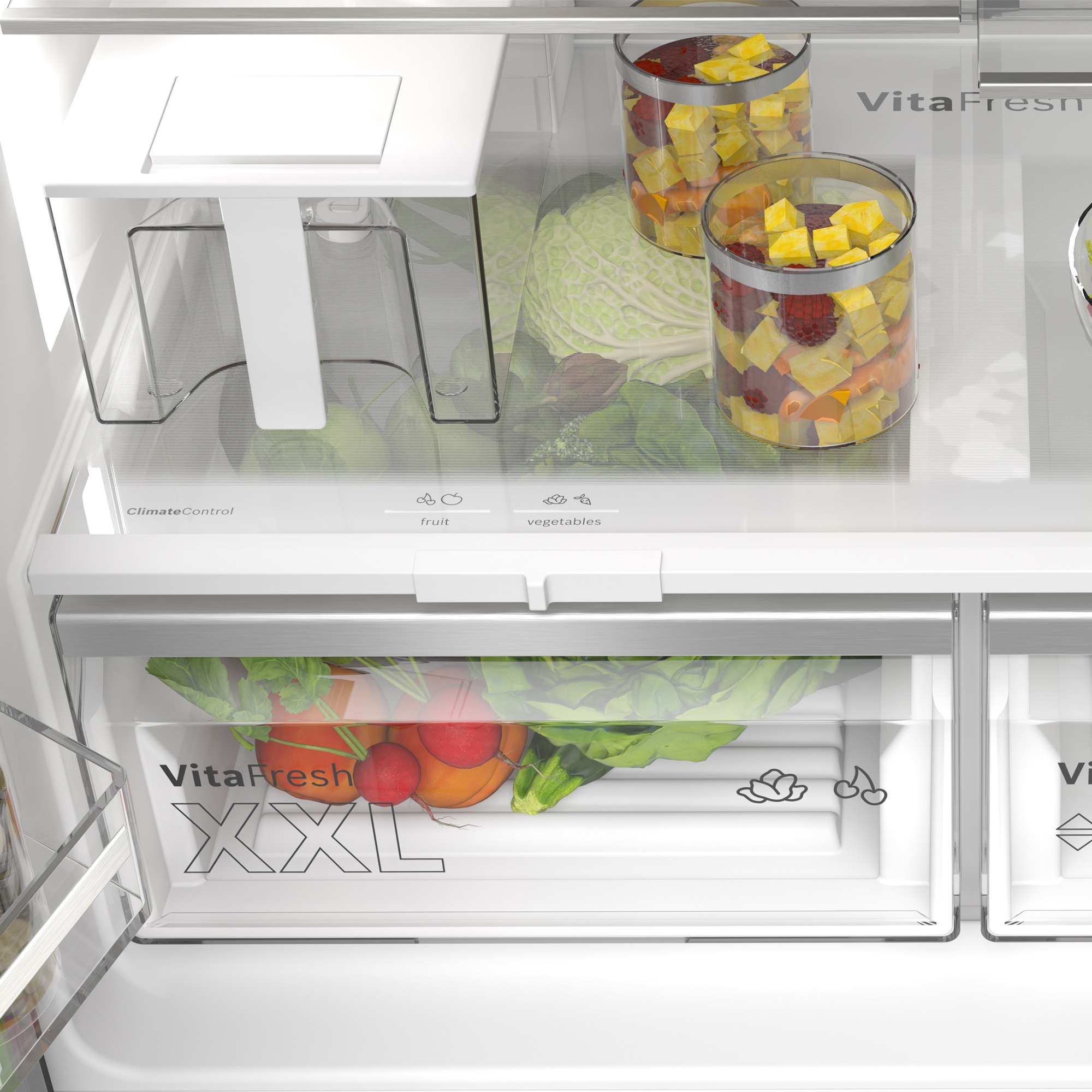 Frigorífico americano Bosch No Frost, VitaFresh XXL - KFI96AXEA Acero negro-9