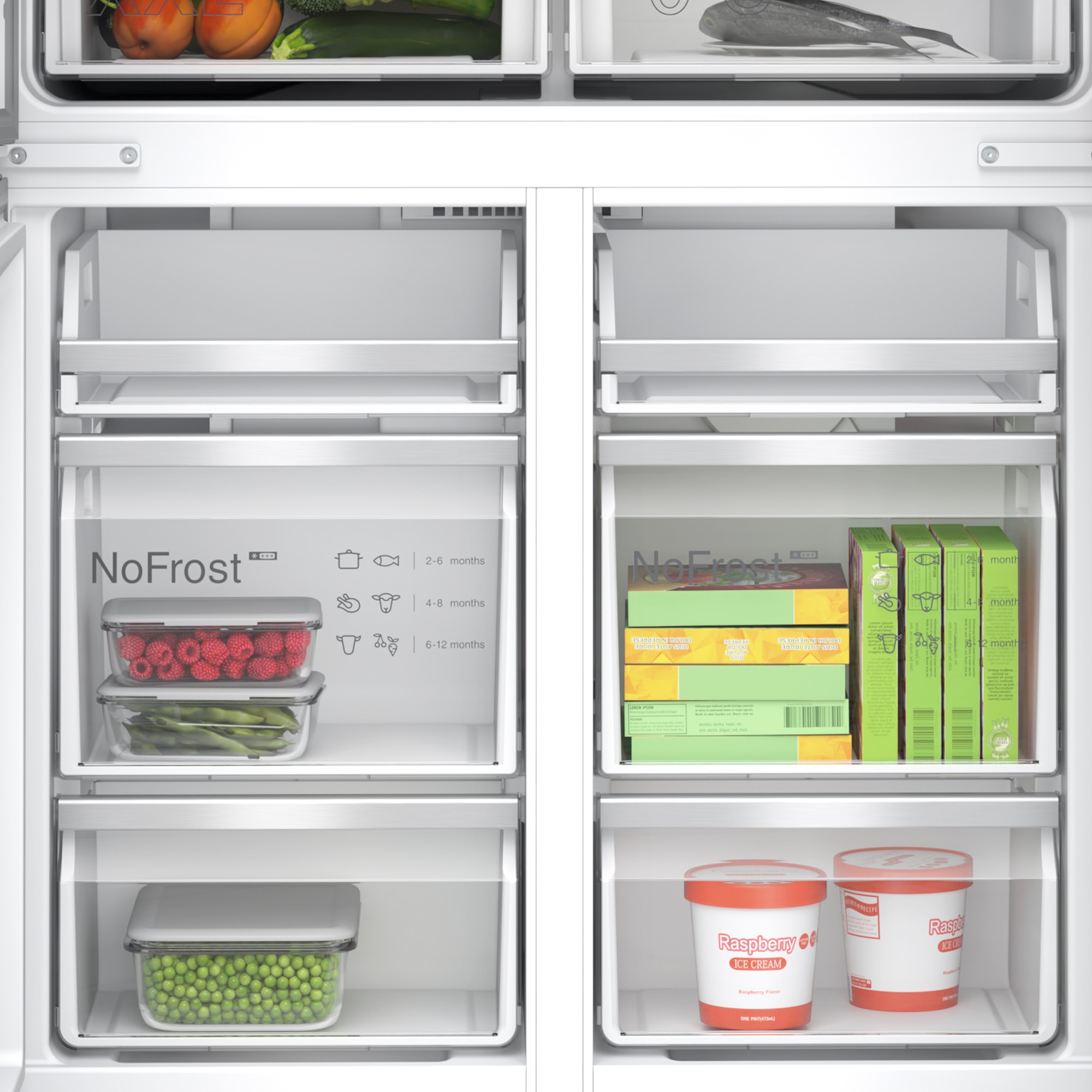 Frigorífico americano Bosch No Frost, VitaFresh XXL - KFI96AXEA Acero negro-12