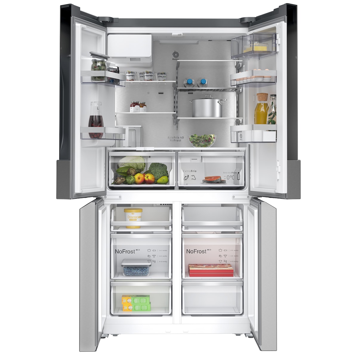 Frigorífico americano Bosch No Frost - 3KME598XI Acero antihuellas-2