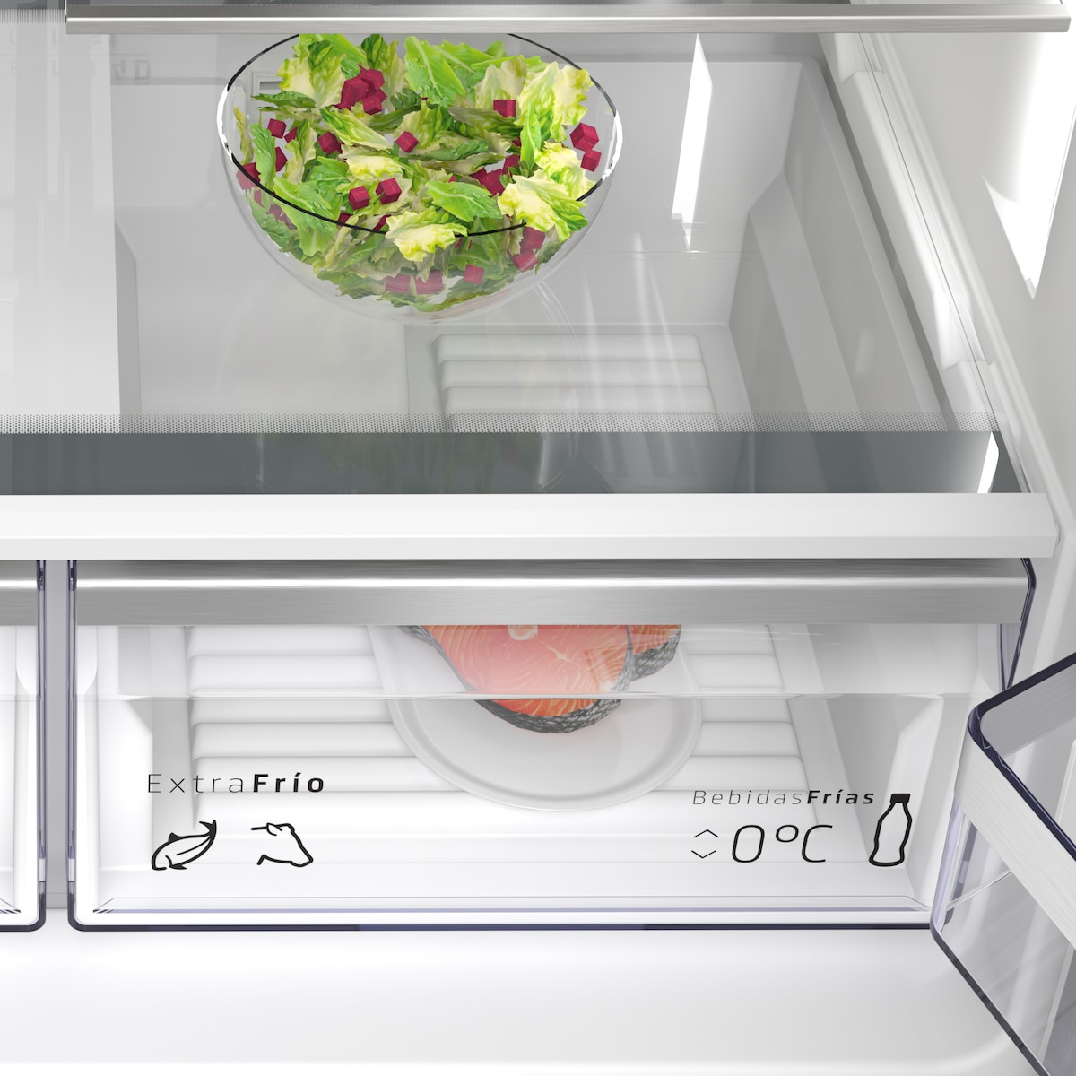 Frigorífico americano Bosch No Frost - 3KME598XI Acero antihuellas-7