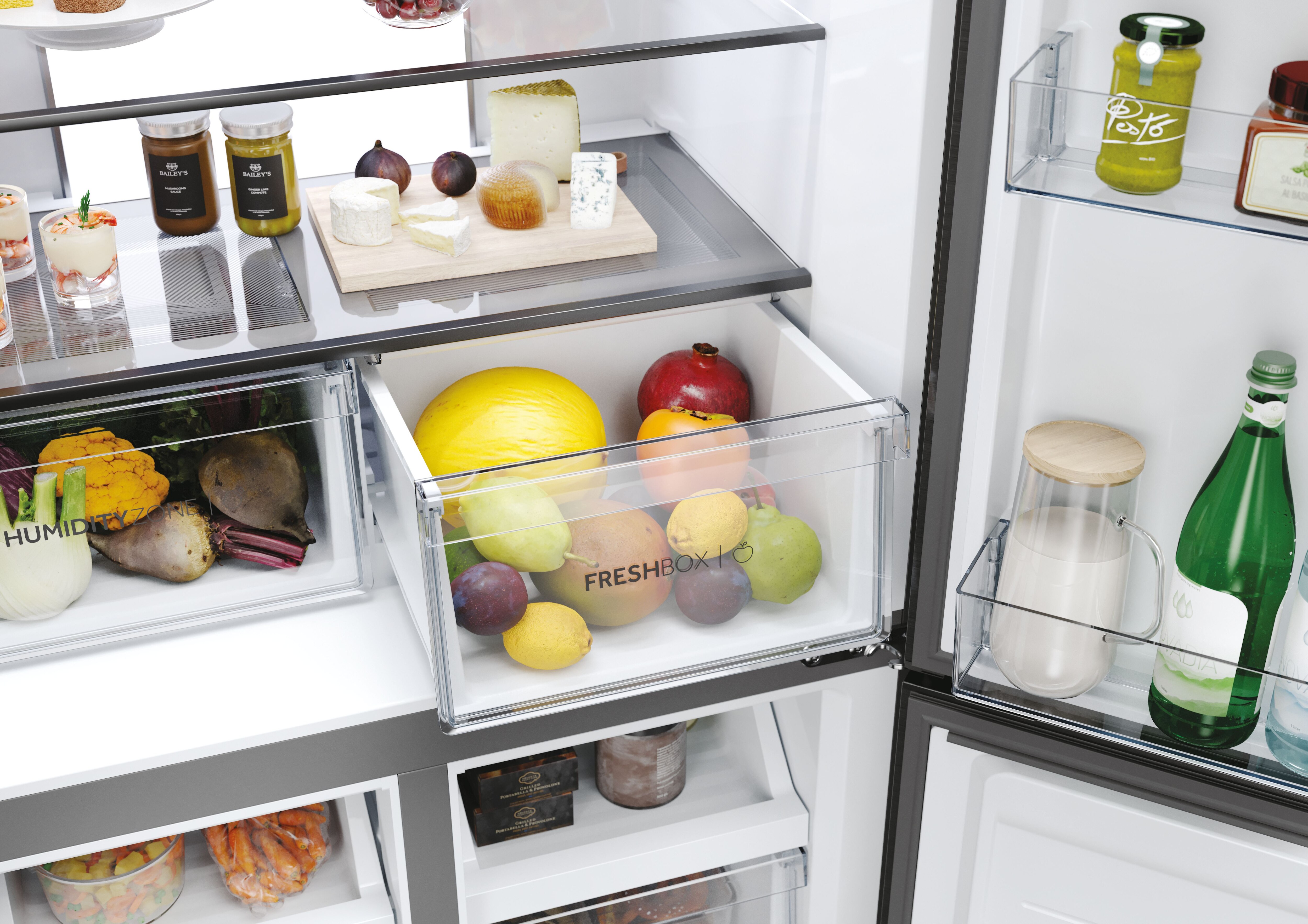 Frigorífico americano Haier Total No Frost MultiDoor Cube 83 Series 7 - HCR7818DNMM Platinum Inox-6