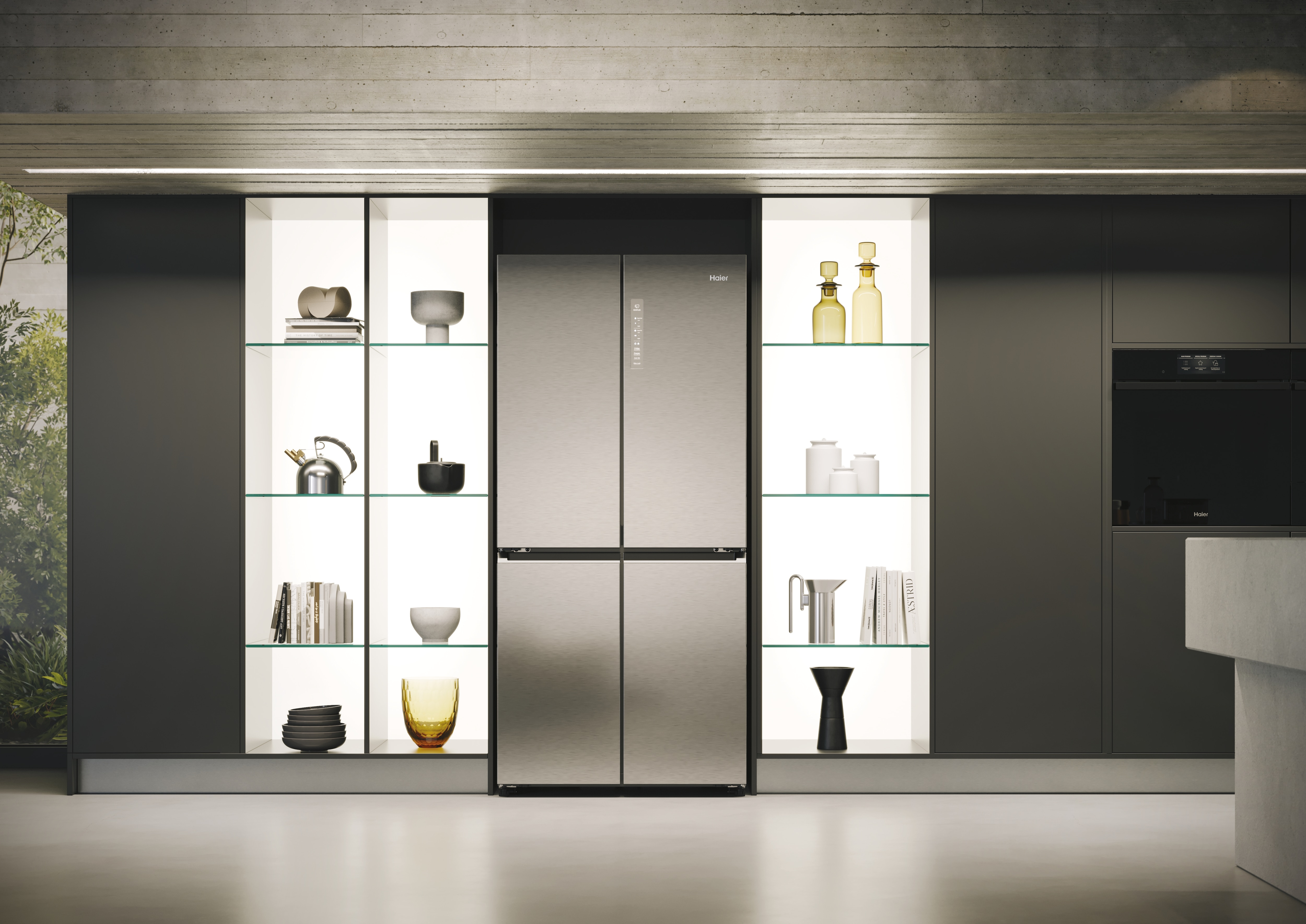 Frigorífico americano Haier Total No Frost MultiDoor Cube 83 Series 7 - HCR7818DNMM Platinum Inox-10