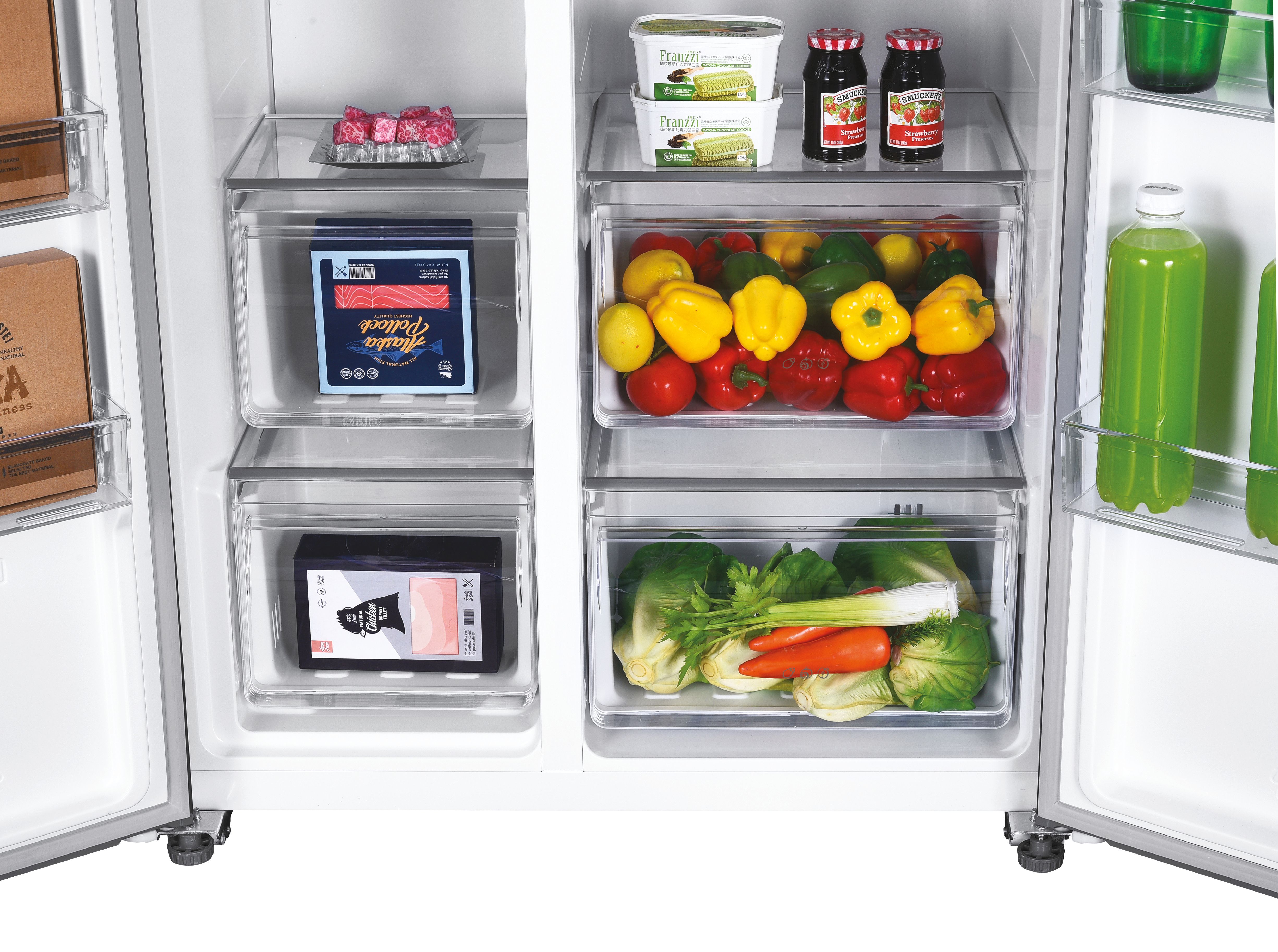 Frigorífico americano Candy, Total No Frost, Dispensador de agua, SBS - CHSBSO-6174XWD Inox-9