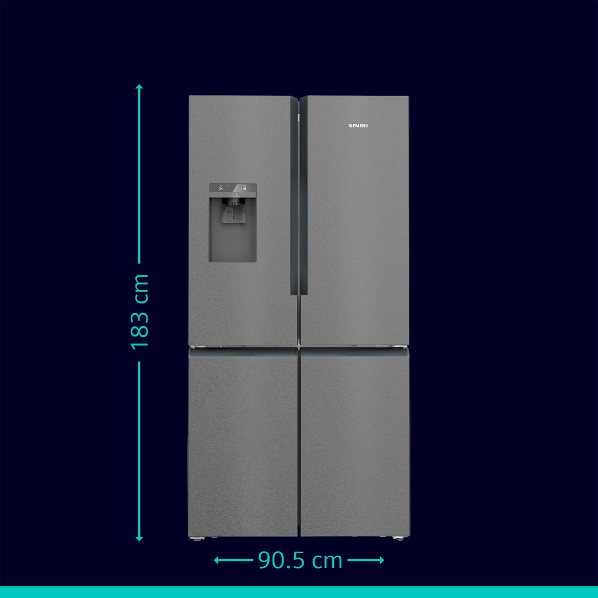 Frigorífico americano Siemens Total No Frost, con dispensador - KF96DAXEA Inox antihuellas-2